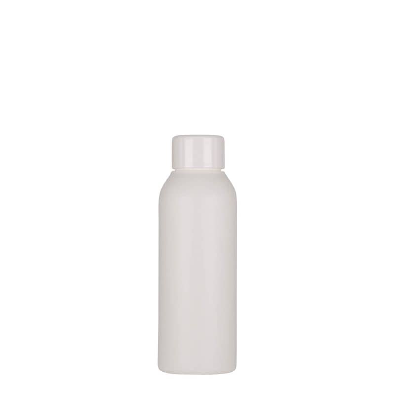 Botella de plástico Tuffy de 100 ml HDPE blanco boca GPI 24 410