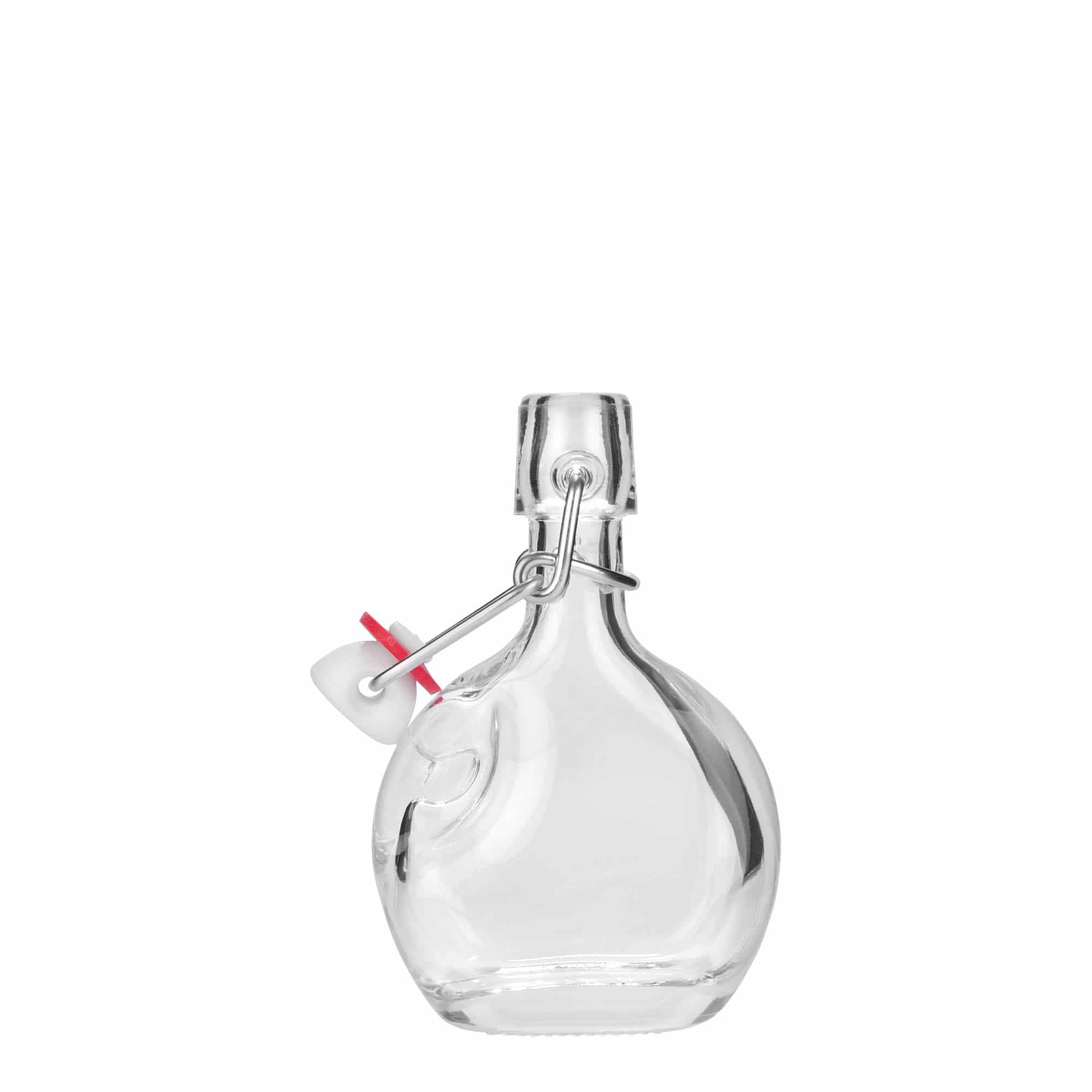 Botella de vidrio 'Lukas' de 40 ml, ovalada, boca: tapón mecánico
