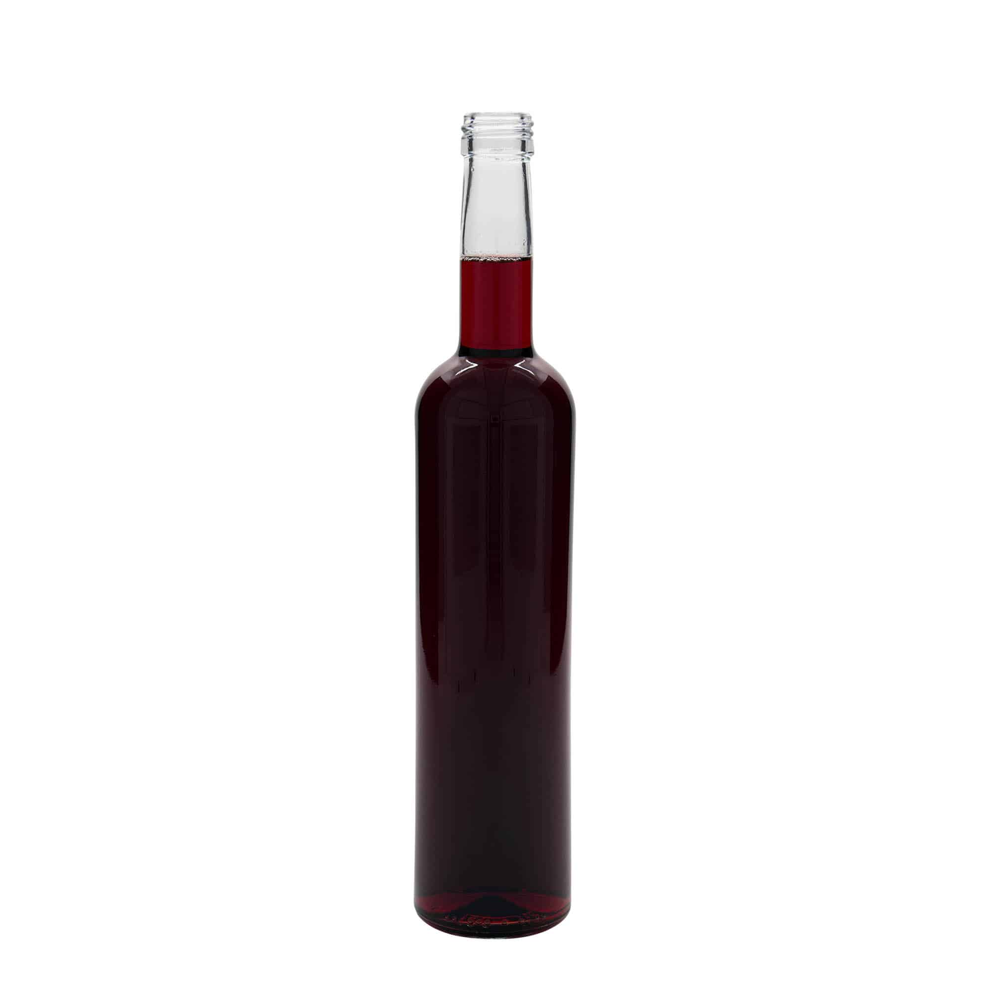 Botella de vidrio 'Bordeaux' de 500 ml, boca: PP 28