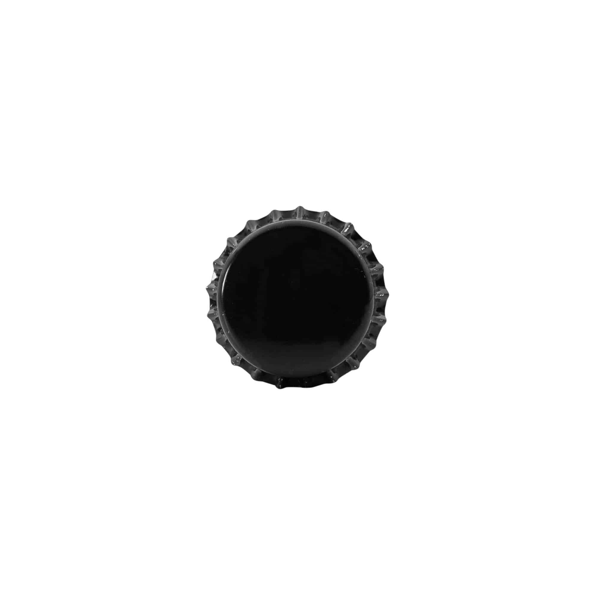 Chapas de cerveza de 26 mm, metal, negro