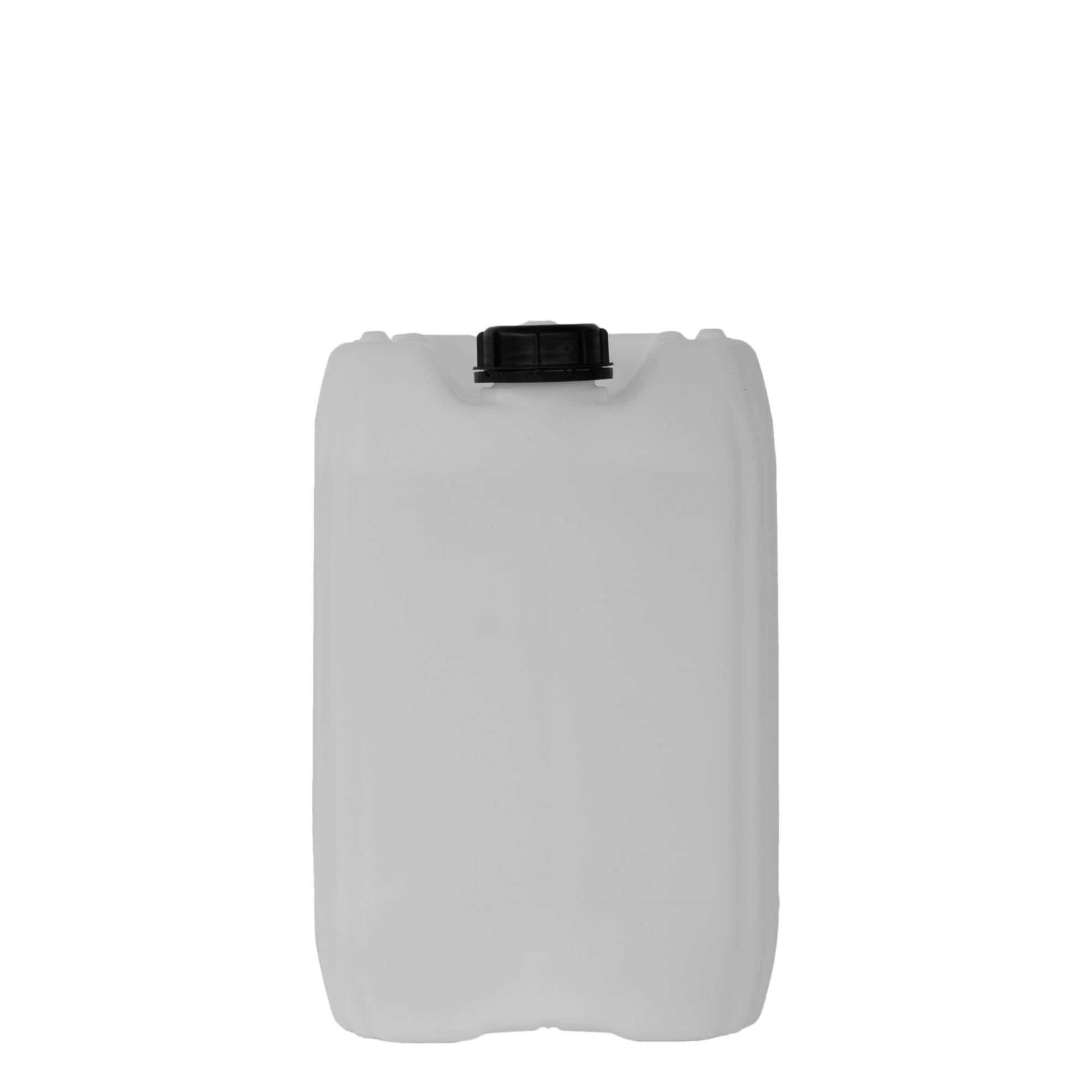 Garrafa de 20 l, rectangular, plástico de HDPE, natural, boca: ND 60