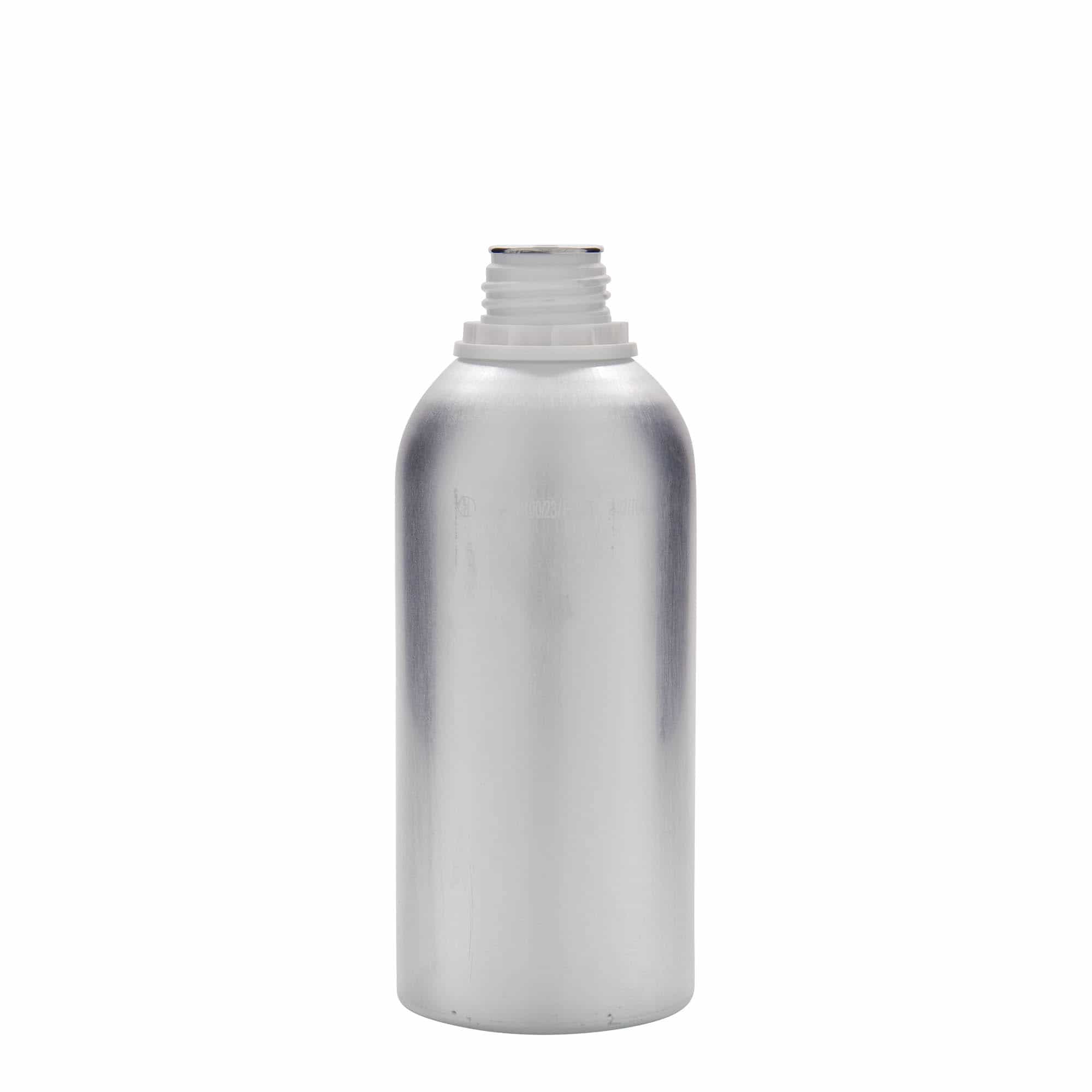 Botella de aluminio de 625 ml, metal, plateado, boca: DIN 32