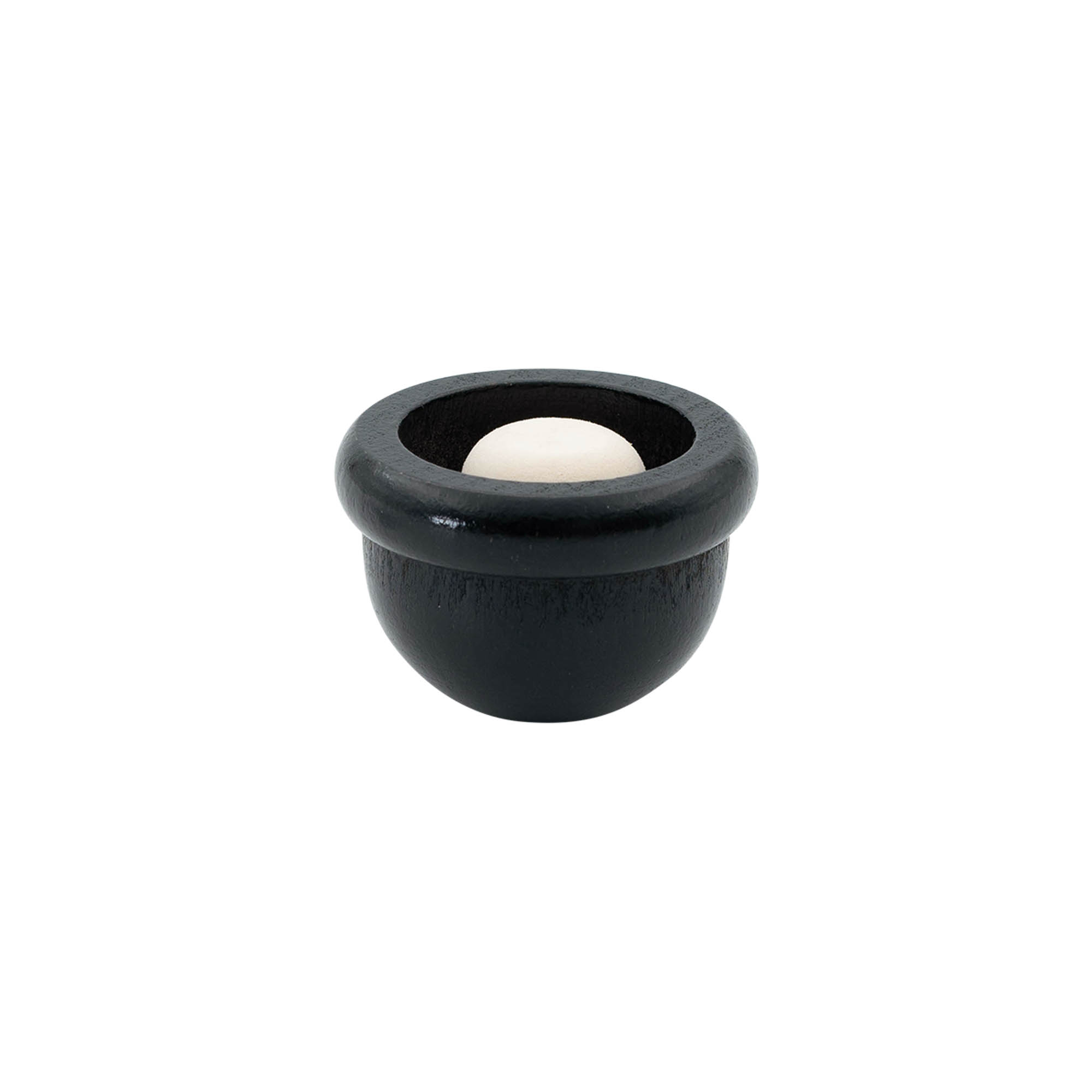 Corcho con cabeza de 19 mm, madera, negro, para boca: corcho