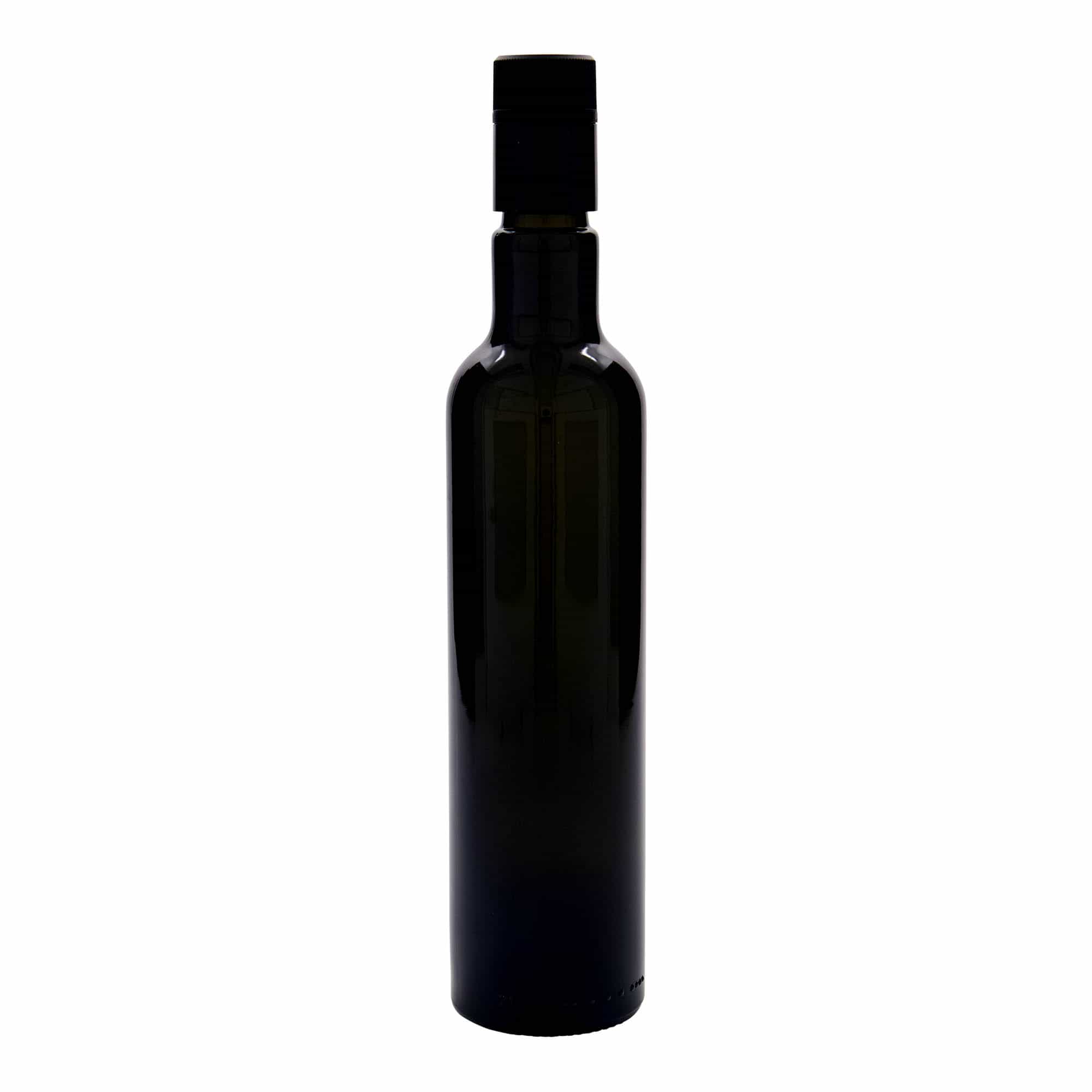 Aceitera/vinagrera 'Willy New' de 500 ml, vidrio, verde antiguo, boca: DOP