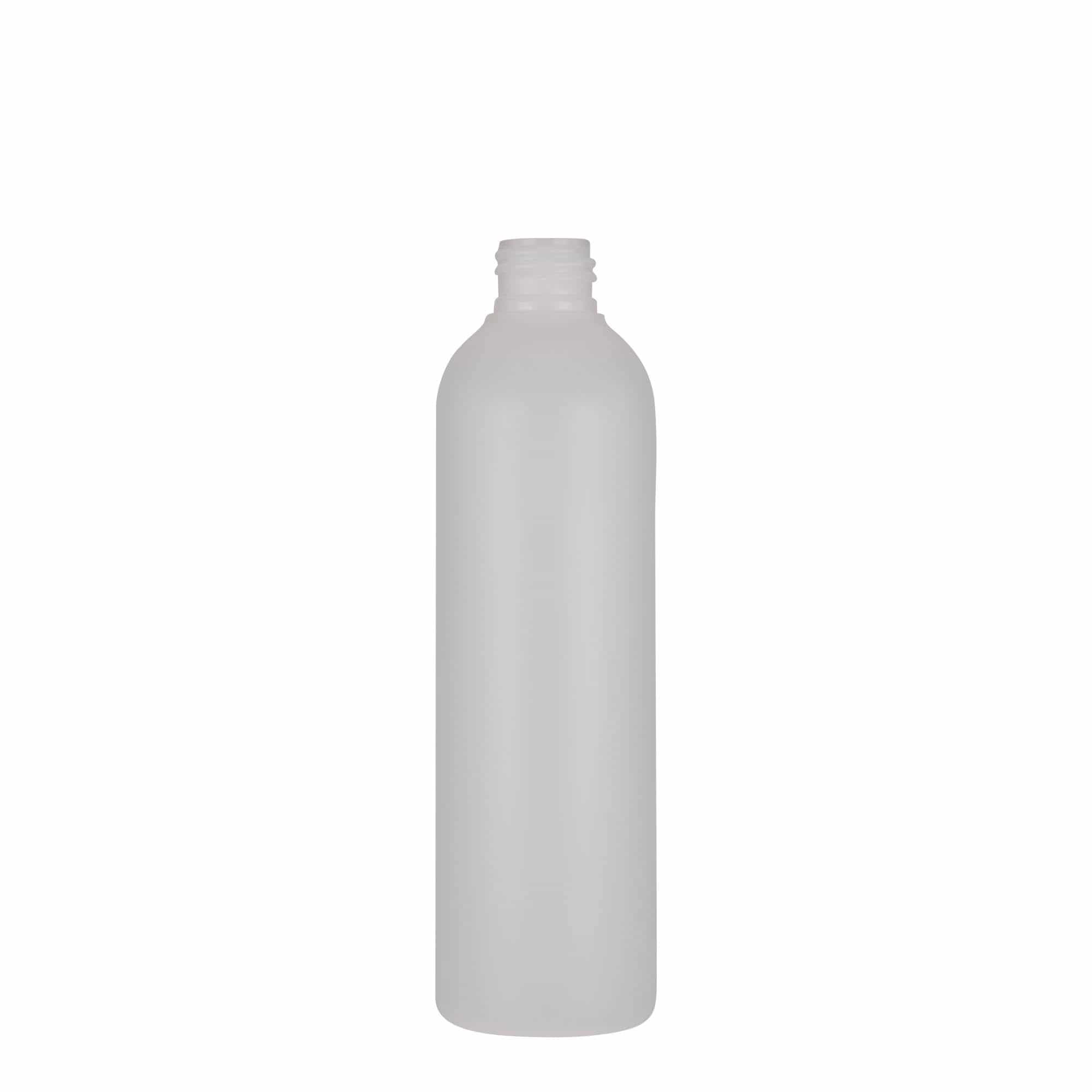 Botella de plástico 'Tuffy' de 250 ml, HDPE, natural, boca: GPI 24/410