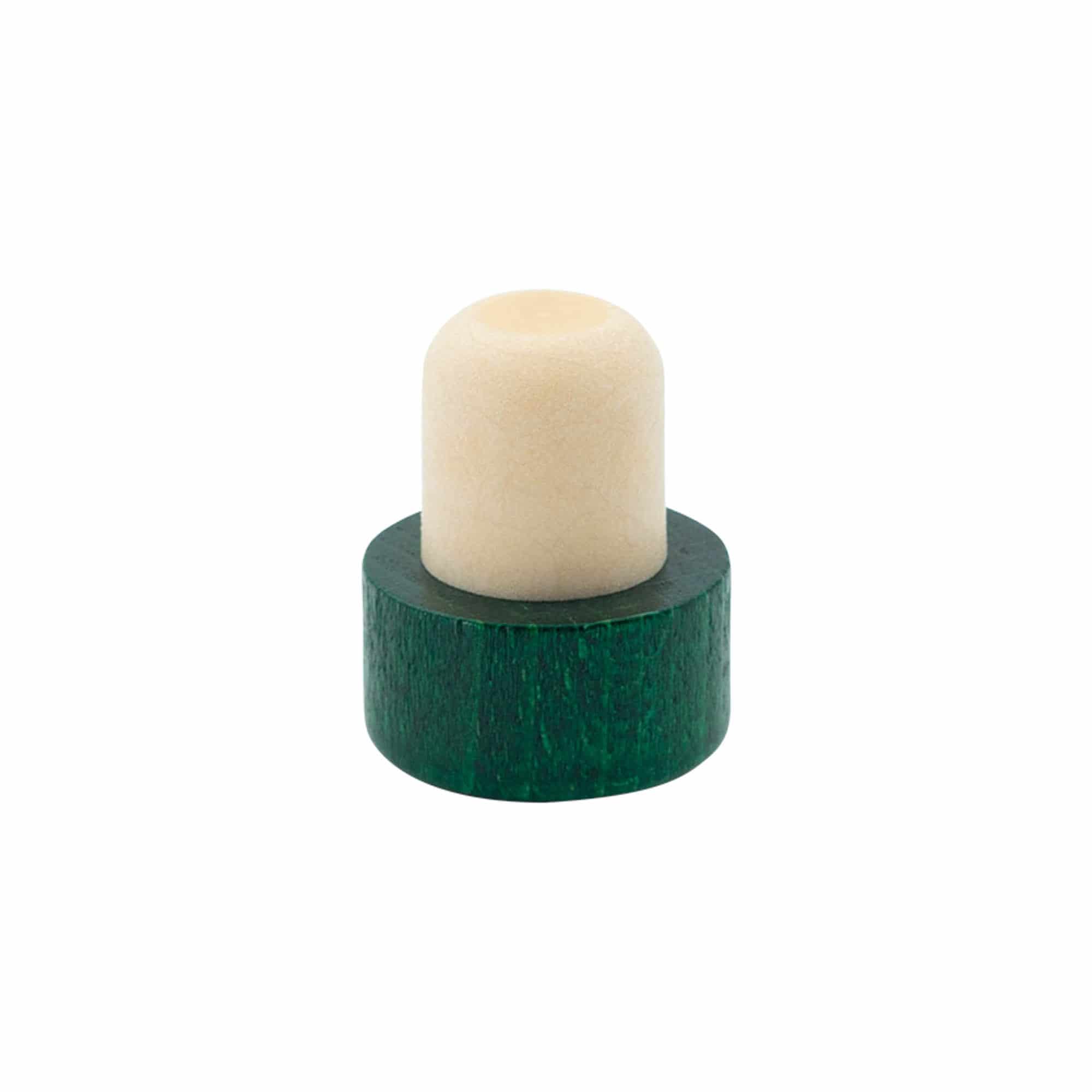 Corcho con cabeza de 19 mm, madera, verde, para boca: corcho