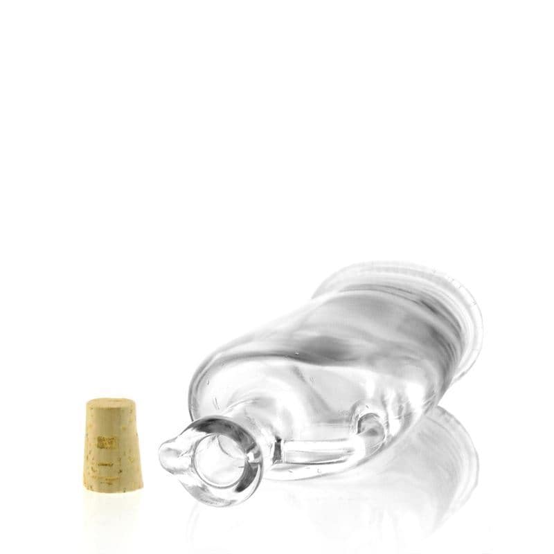 Botella de vidrio 'Eleganta' de 500 ml, ovalada, boca: corcho