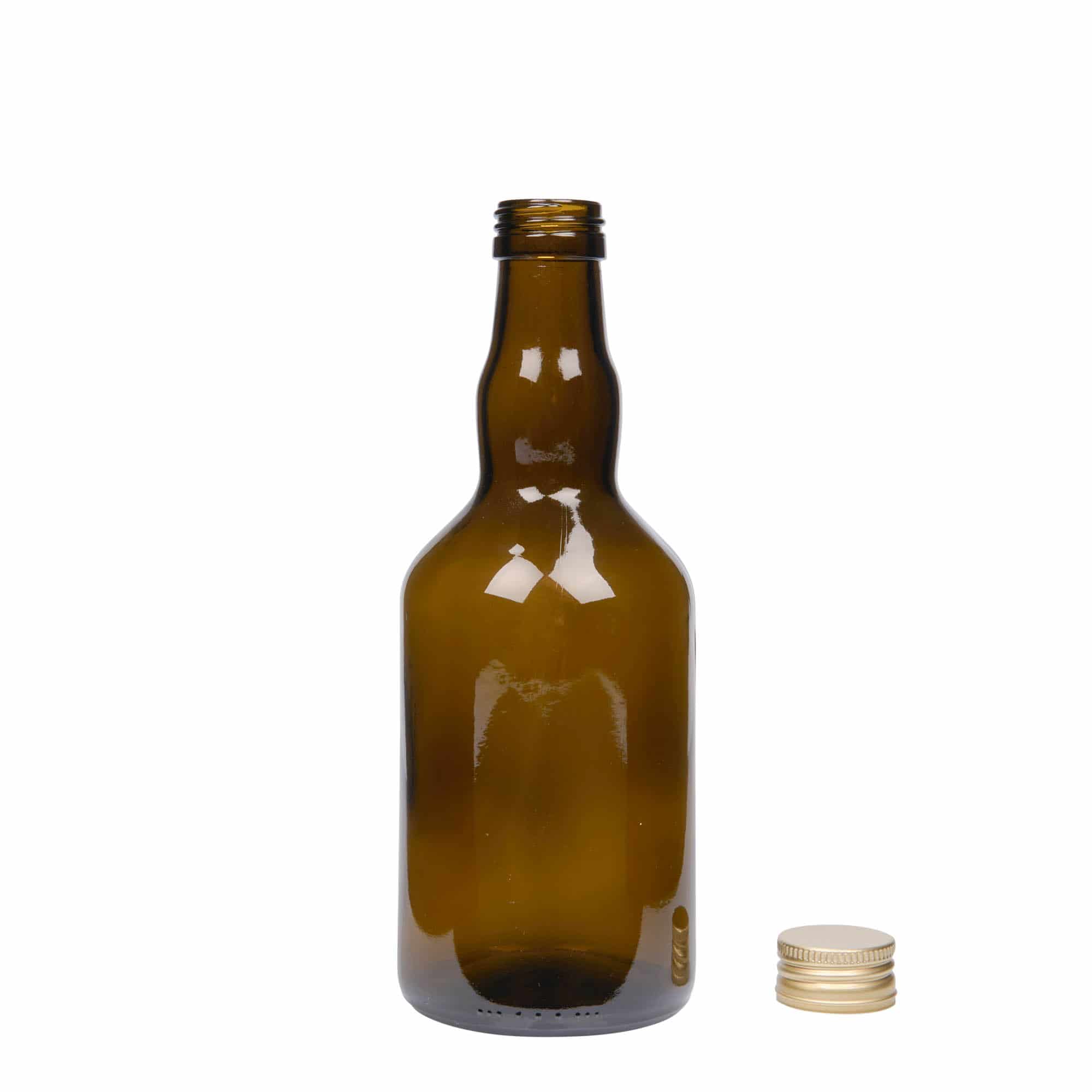 Botella de vidrio 'Olona' de 500 ml, verde antiguo, boca: PP 31,5