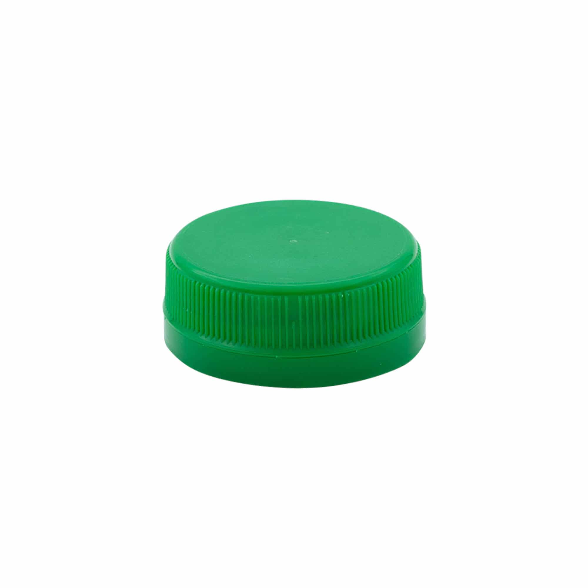 Tapón de rosca de dos entradas, plástico de PE, verde, para boca: PET 38 mm