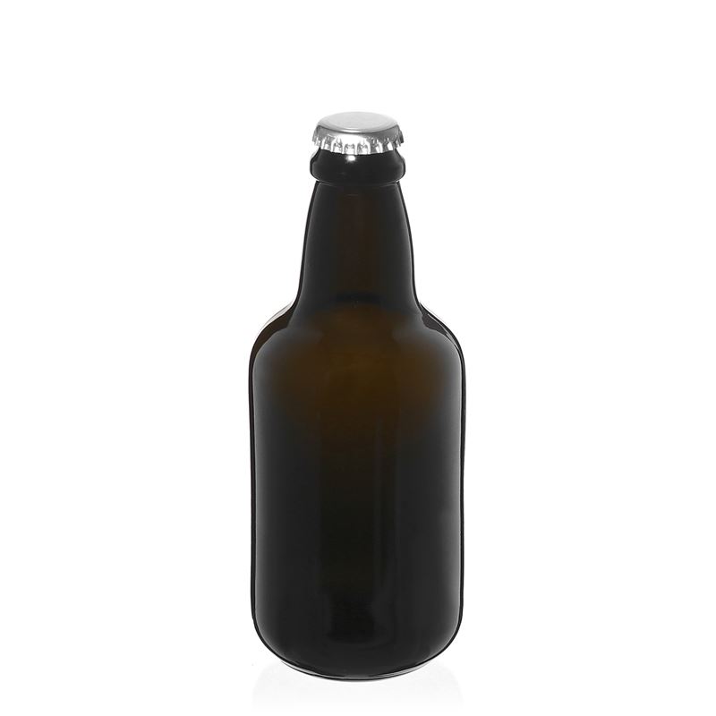 Botella de cerveza 'Era' de 330 ml, vidrio, verde antiguo, boca: chapa
