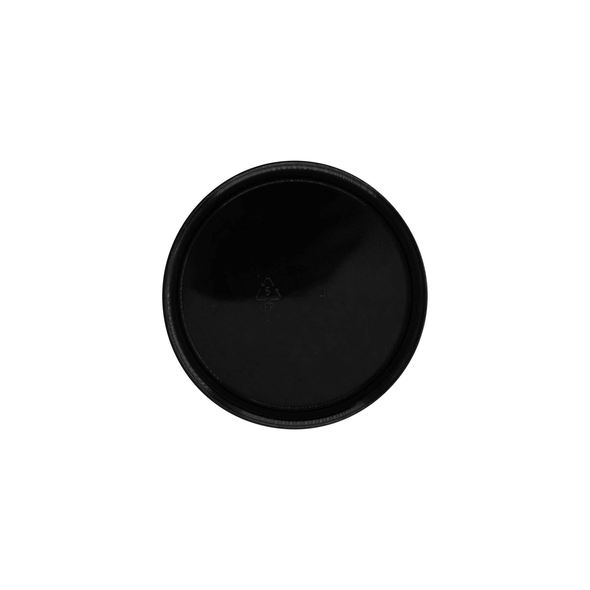 Tapón de rosca, plástico de PP, negro, para boca: GPI 70/400