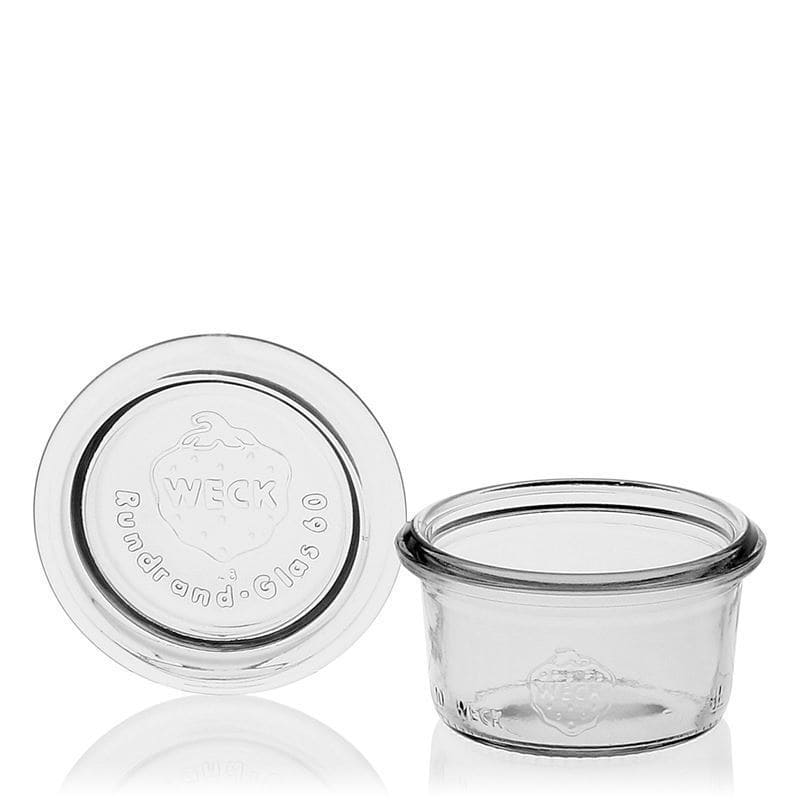 Tarro de vidrio cilíndrico WECK de 50 ml, boca: borde redondo