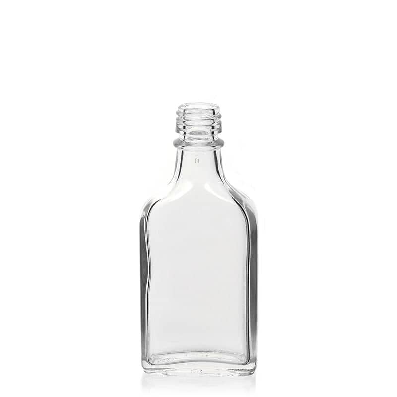 Botella de bolsillo de 40 ml, rectangular, boca: PP 18