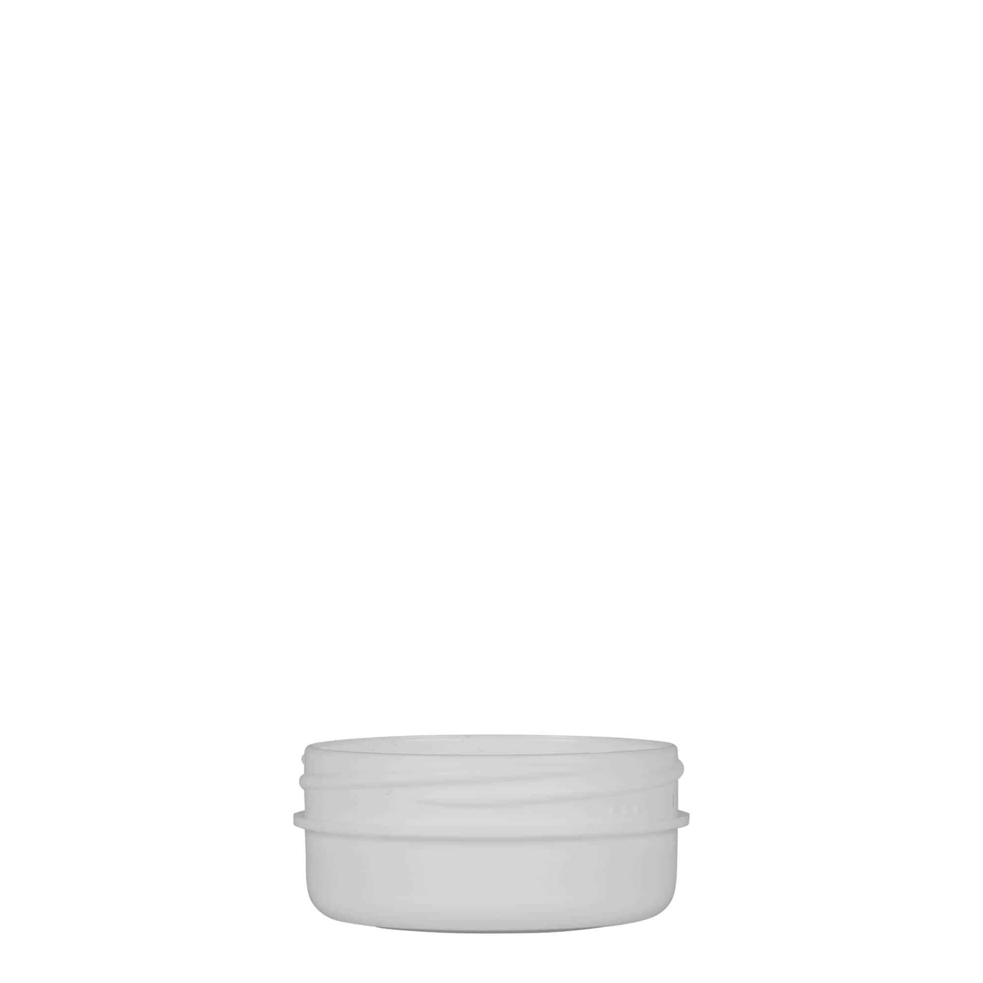 Bote de plástico 'White Line' de 12 ml, PP, blanco, boca: tapón de rosca