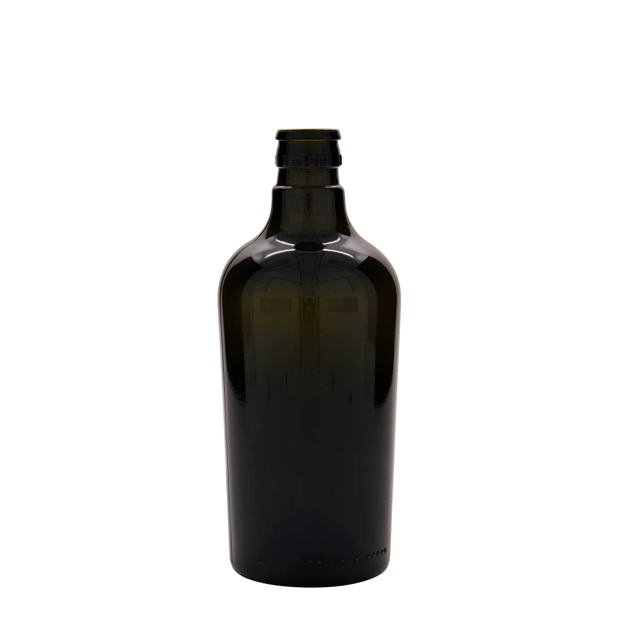 Aceitera/vinagrera 'Oleum' de 500 ml, vidrio, verde antiguo, boca: DOP
