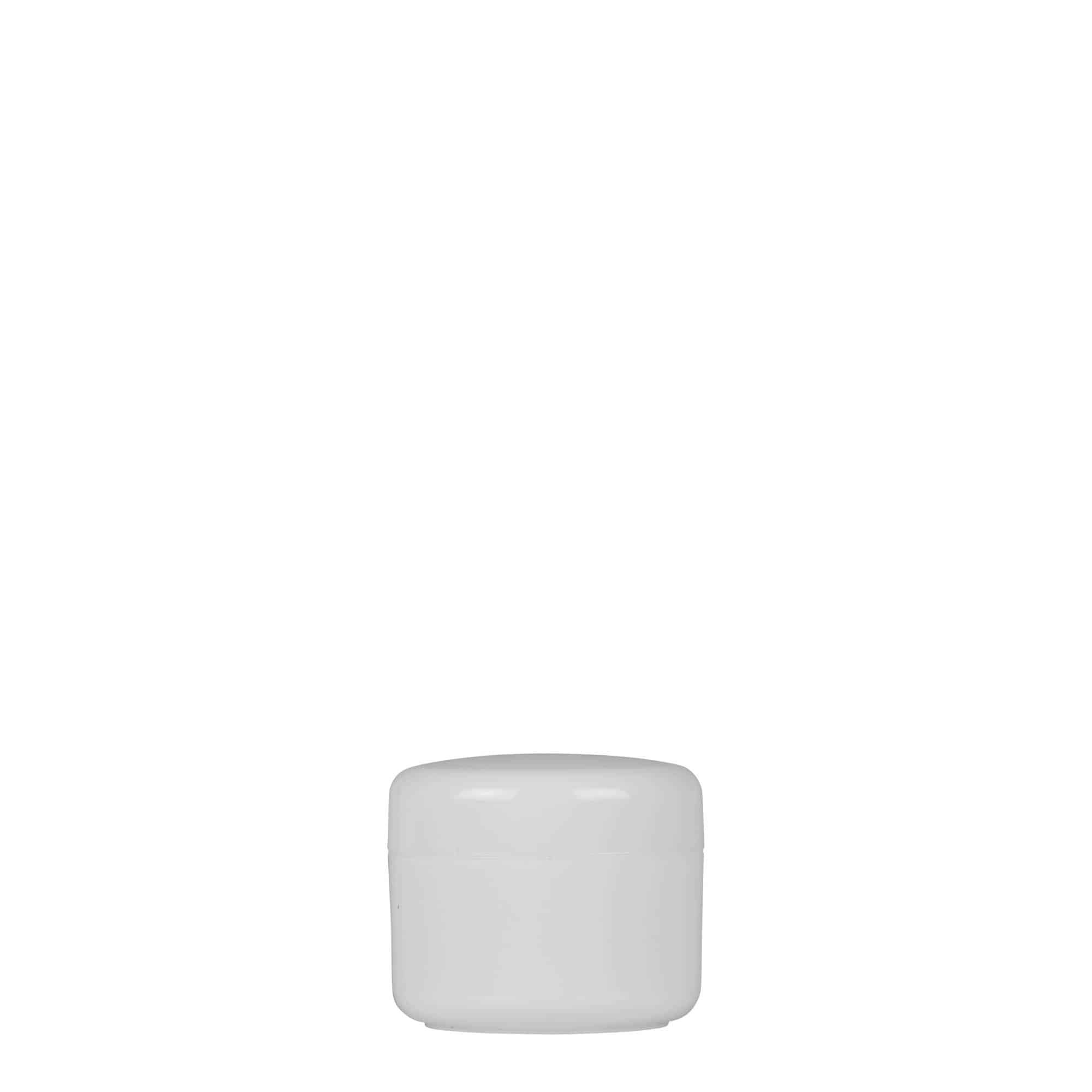 Bote de plástico 'Bianca' de 5 ml, PP, blanco, boca: tapón de rosca