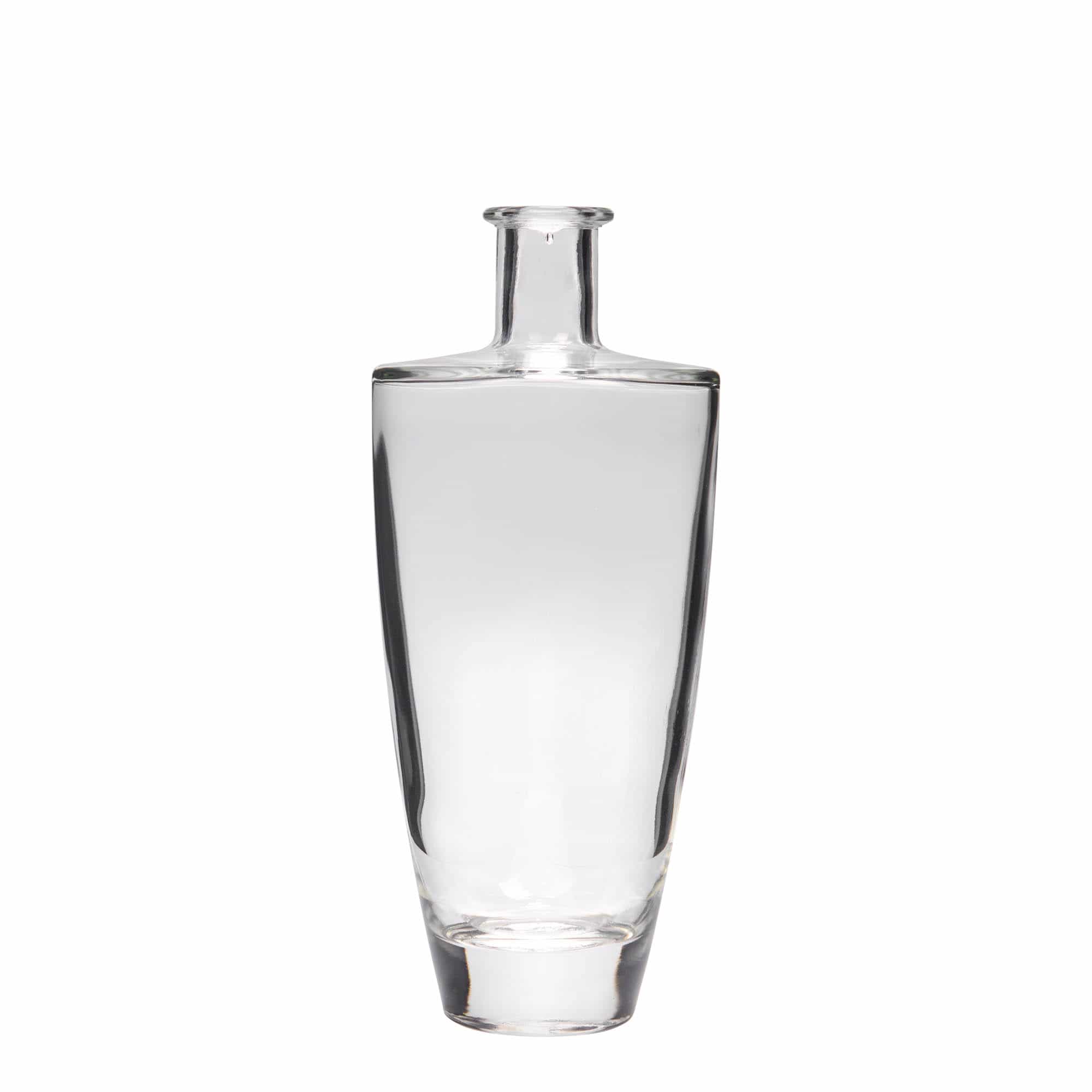 Botella de vidrio 'Vanessa' de 500 ml, ovalada, boca: corcho