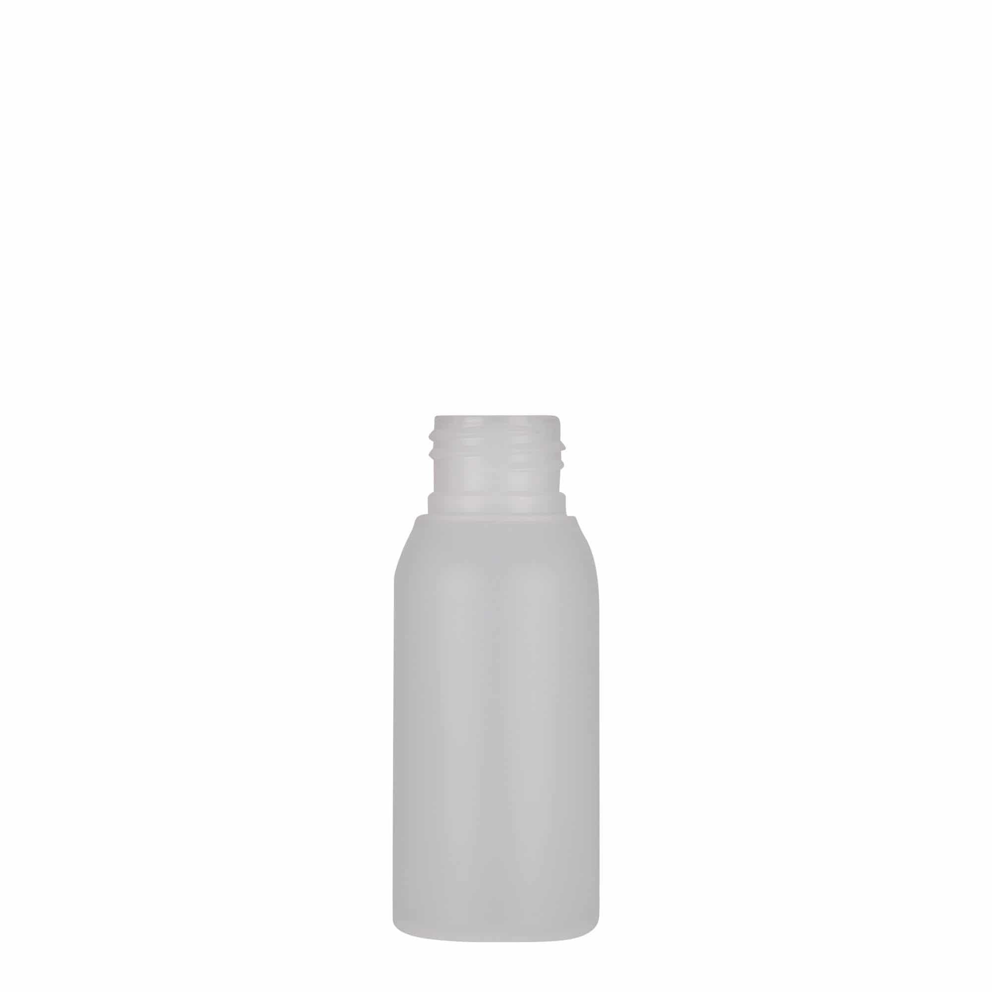 Botella de plástico 'Tuffy' de 50 ml, HDPE, natural, boca: GPI 24/410