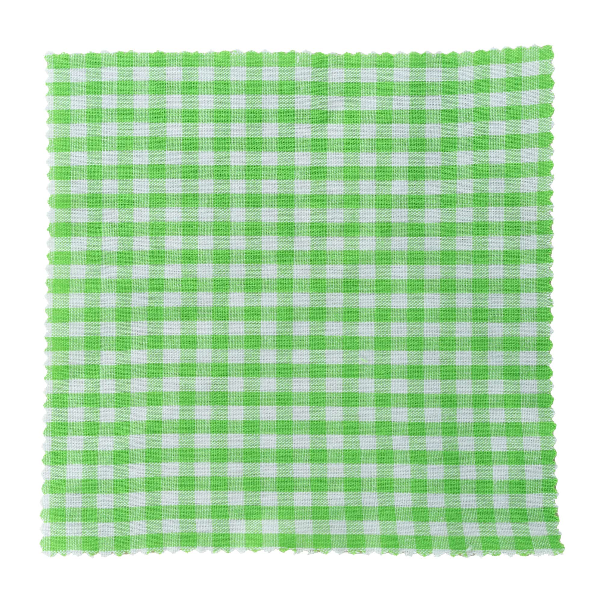 Cubretapas de tela a cuadros 15x15, cuadrado, textil, verde lima, boca: TO58-TO82