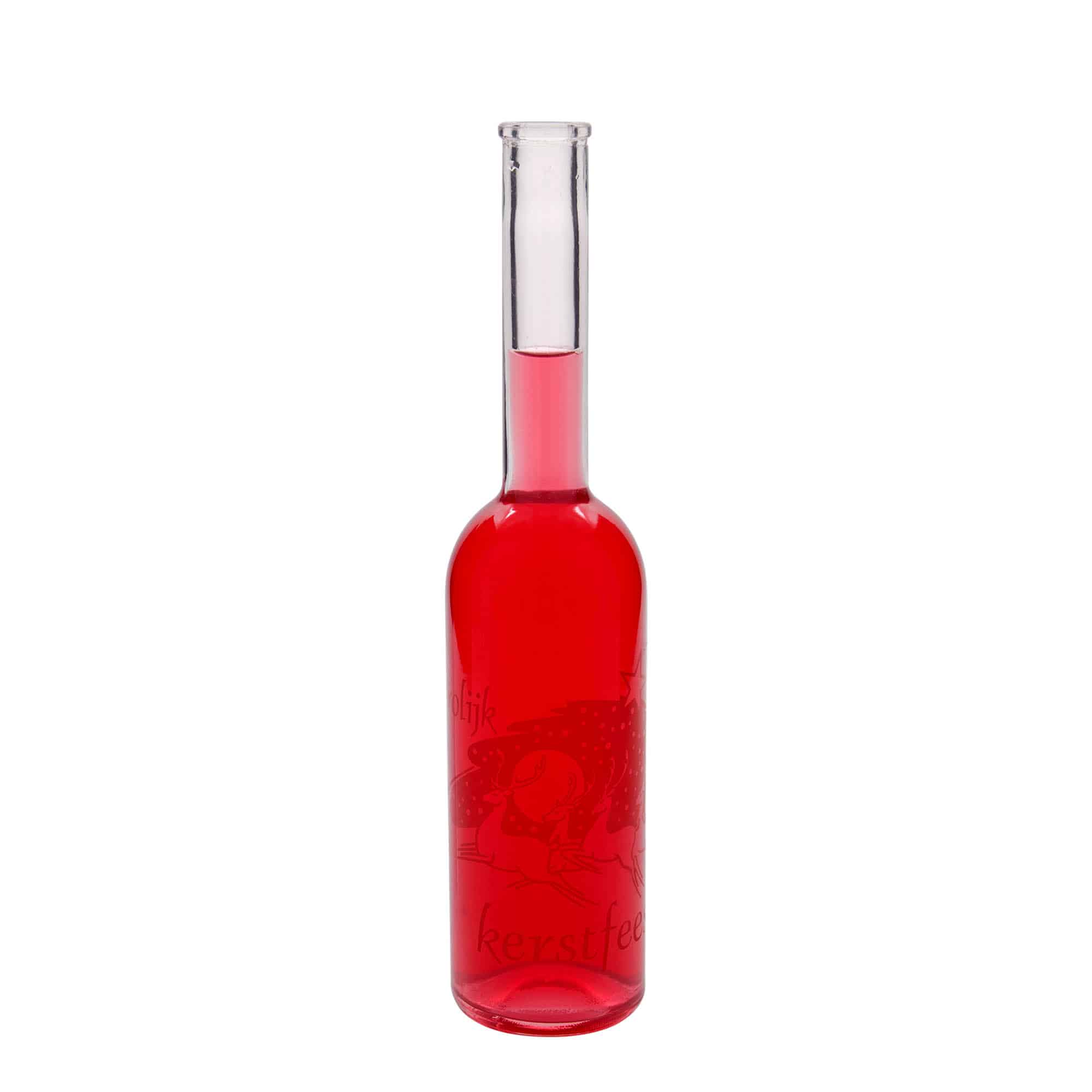 Botella de vidrio 'Opera' de 500 ml, motivo: renos, boca: corcho