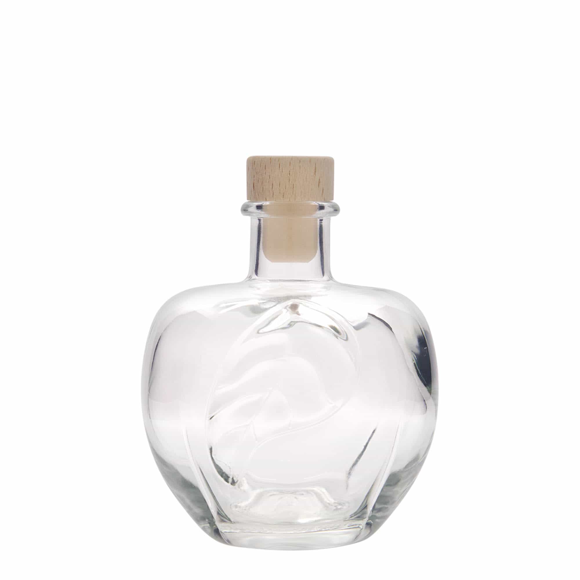 Botella de vidrio 'Manzana' de 350 ml, boca: corcho