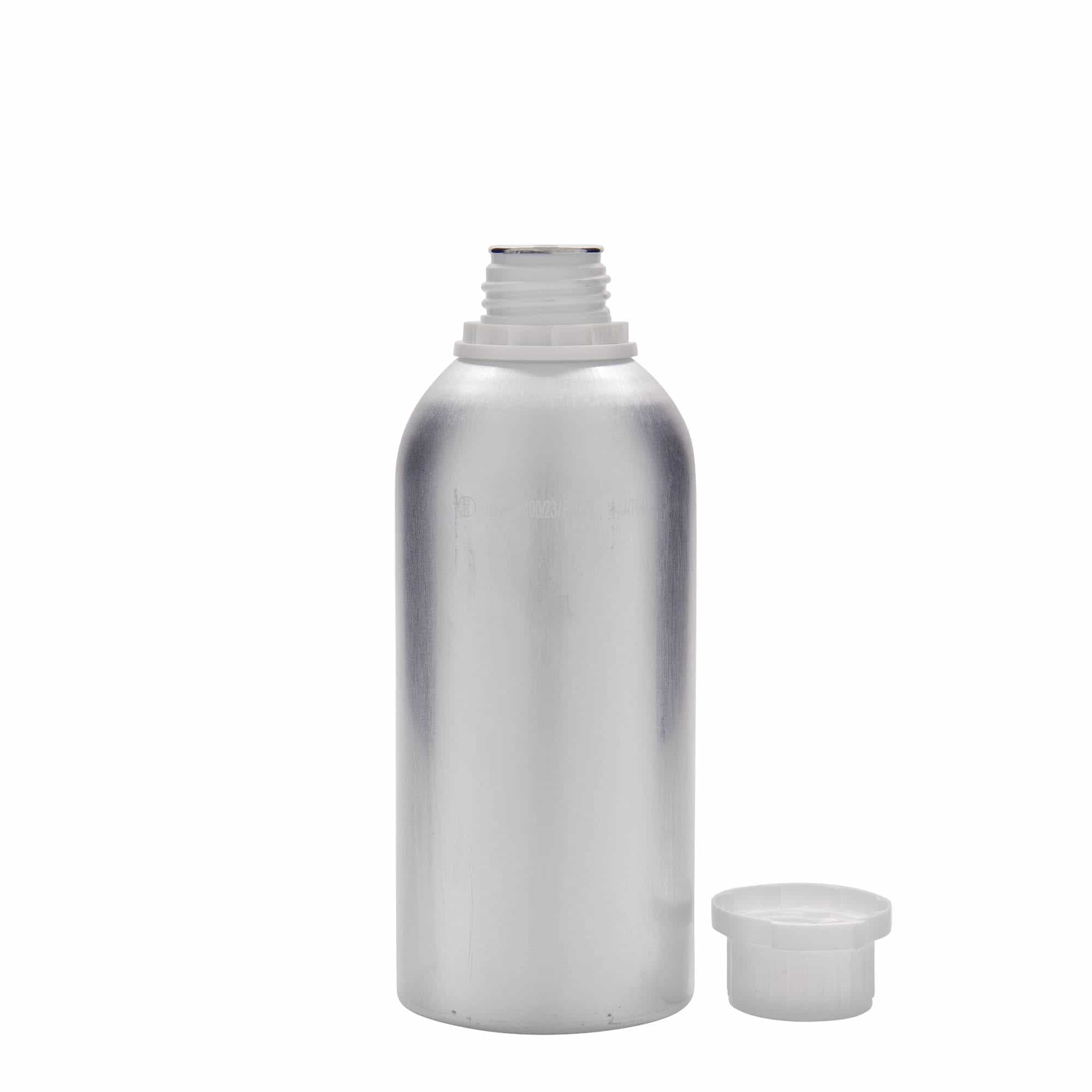 Botella de aluminio de 625 ml, metal, plateado, boca: DIN 32