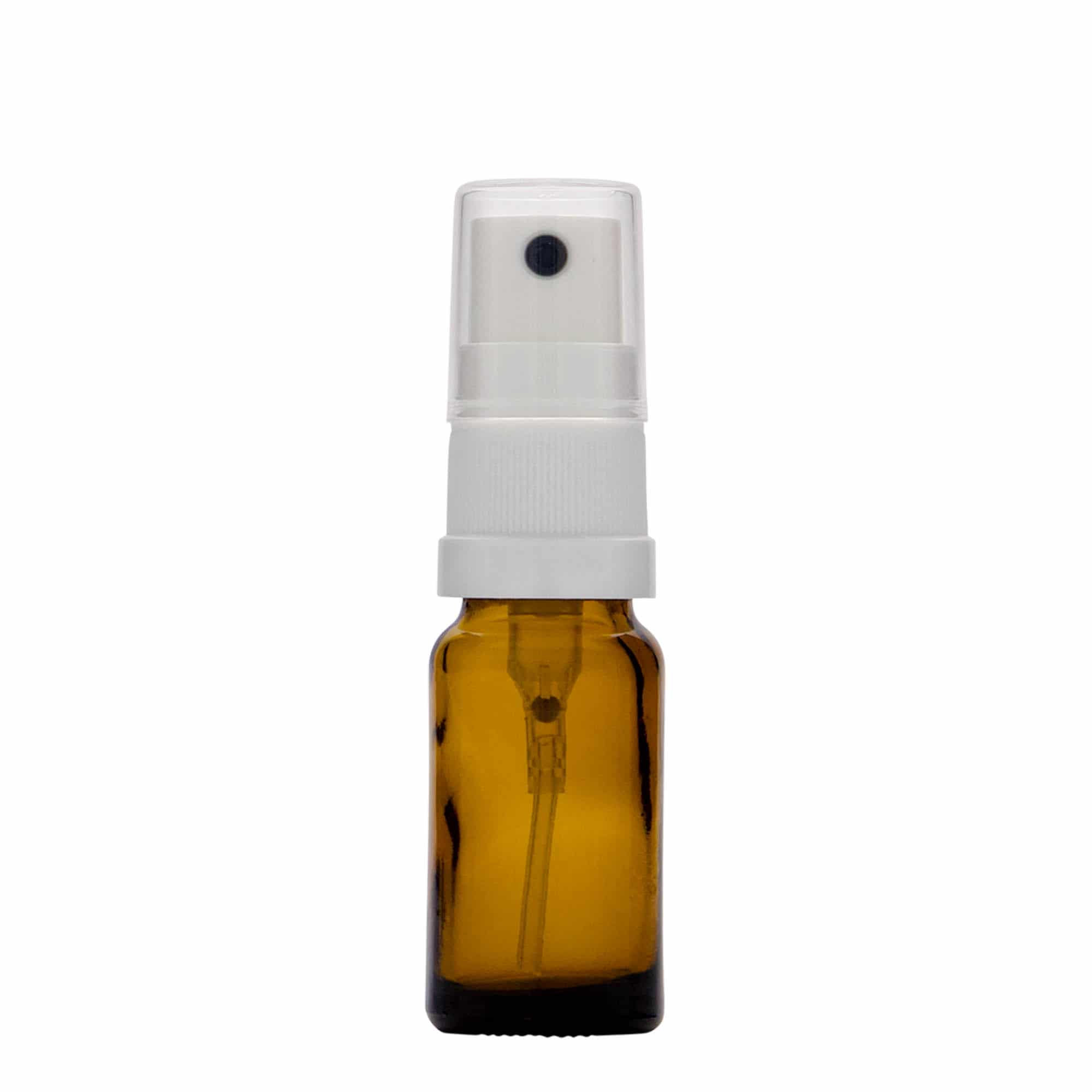 Frasco pulverizador de medicamentos de 10 ml, vidrio, marrón, boca: DIN 18