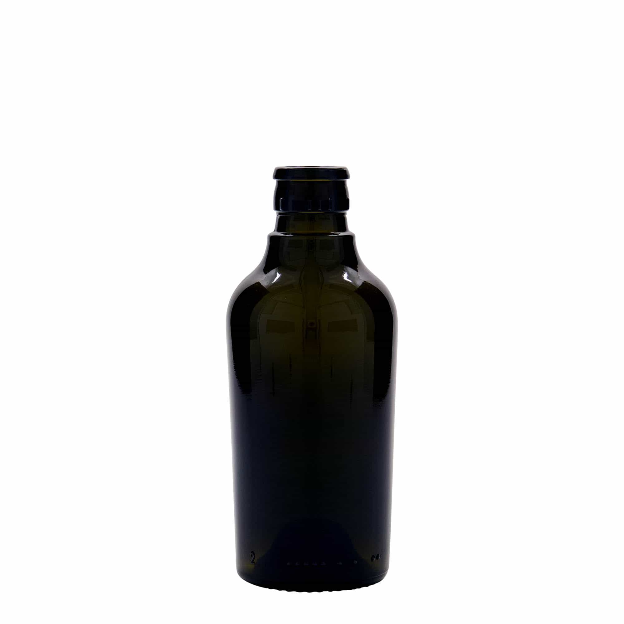 Aceitera/vinagrera 'Oleum' de 250 ml, vidrio, verde antiguo, boca: DOP