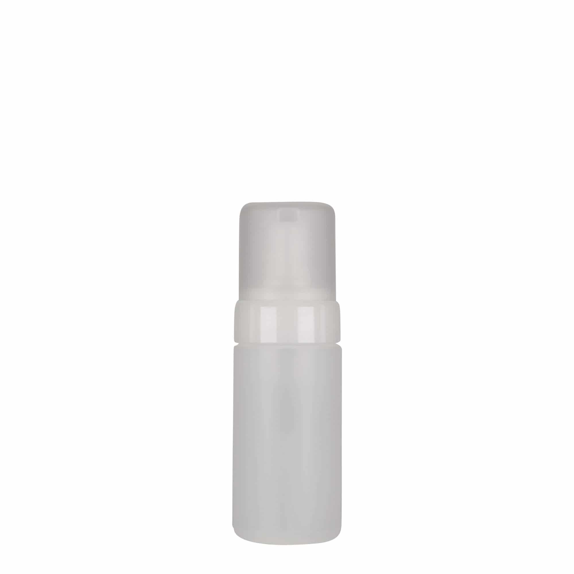 Botella dispensadora 'Foamer' de 100 ml, plástico de PE, natural, boca: tapón de rosca
