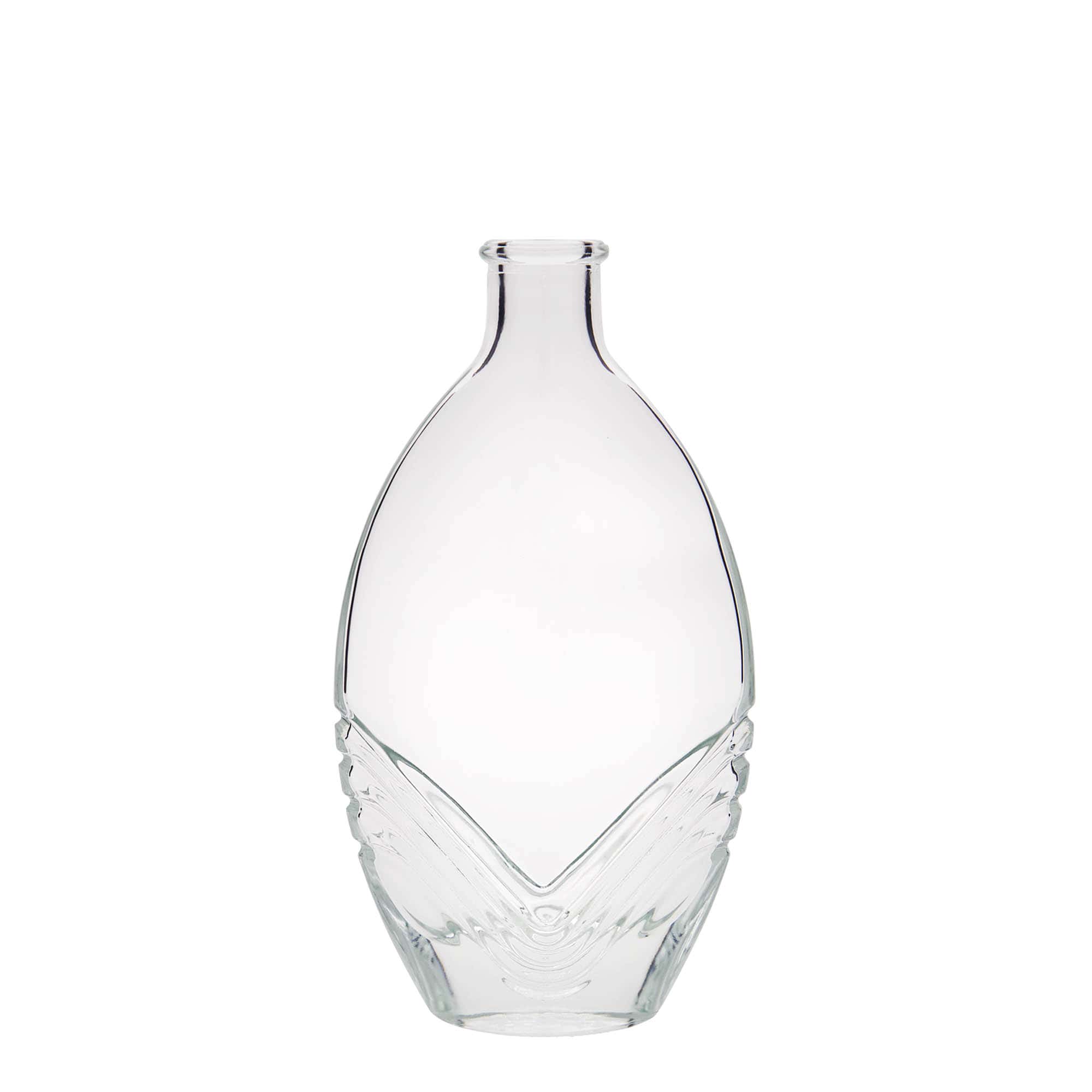 Botella de vidrio 'Florence' de 200 ml, ovalada, boca: corcho