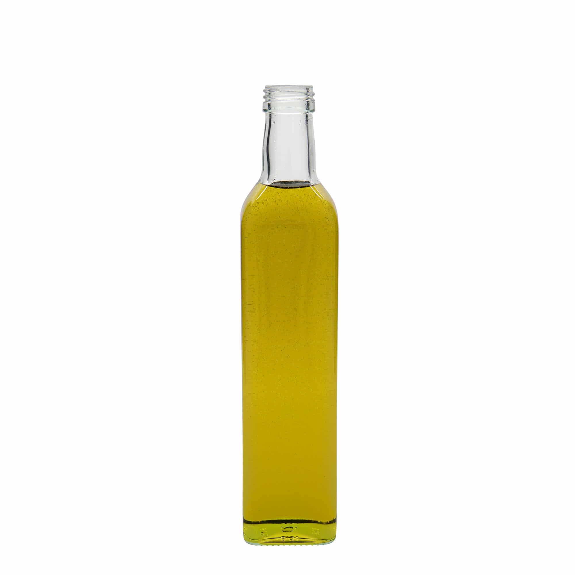 Botella de vidrio 'Marasca' de 500 ml, cuadrada, boca: PP 31,5