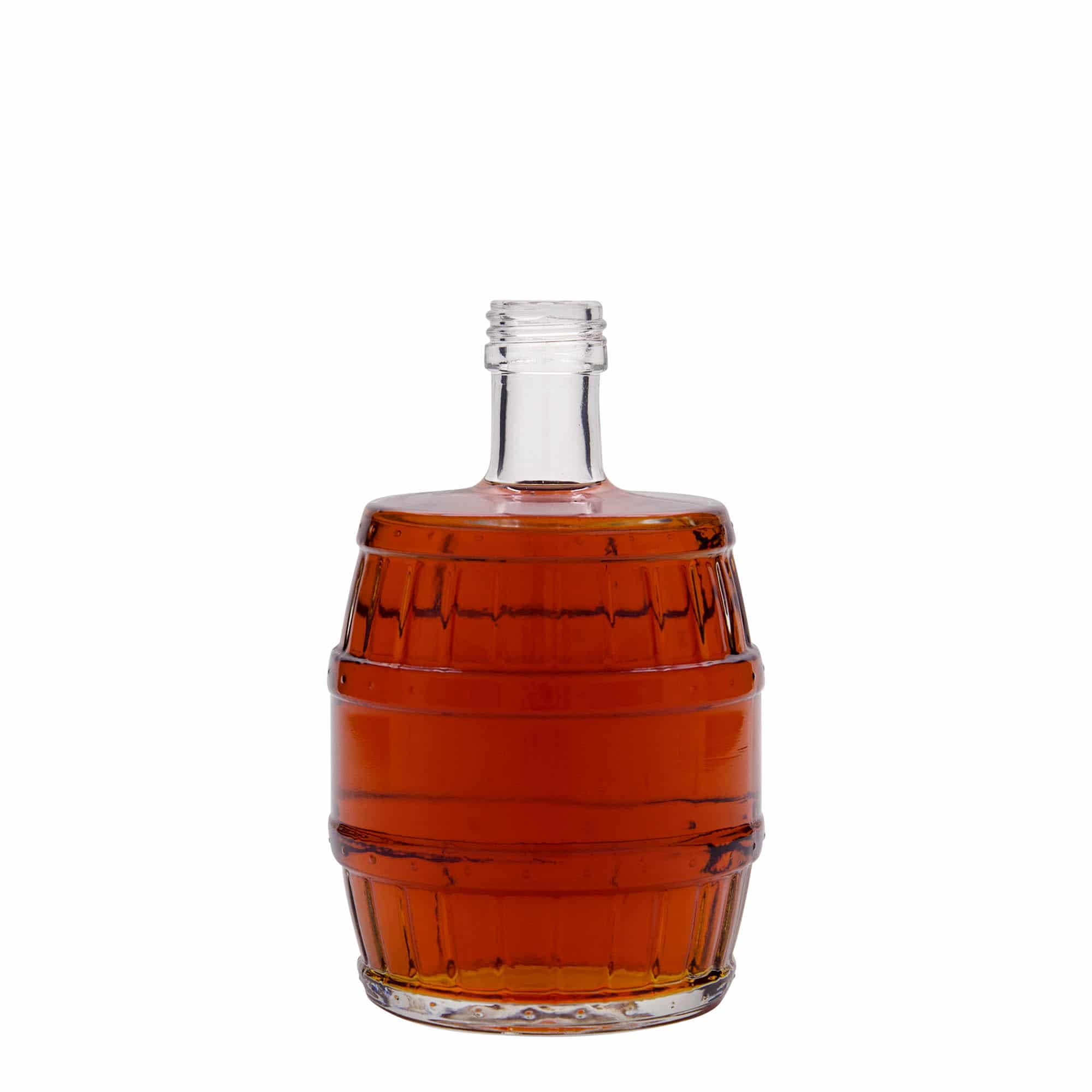 Botella de vidrio 'Barril' de 500 ml, boca: PP 28