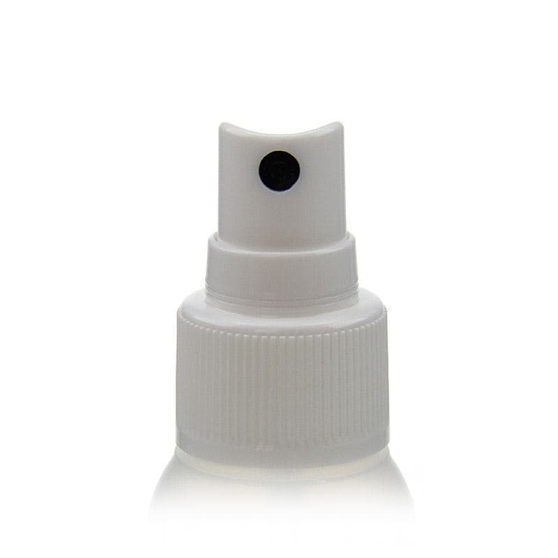 Tapón de rosca con pulverizador, plástico de PP, blanco, para boca: GPI 20/410