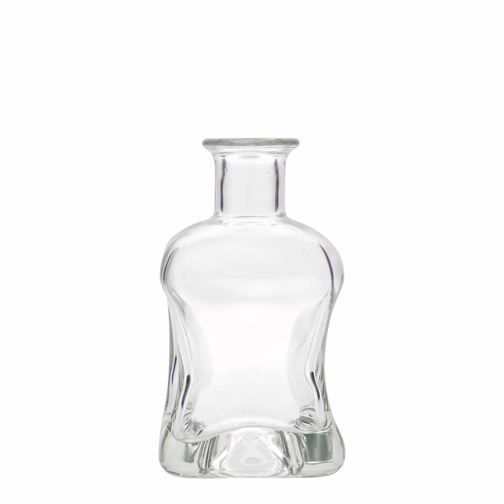 Botella de vidrio 'Dublin' de 350 ml, cuadrada, boca: corcho