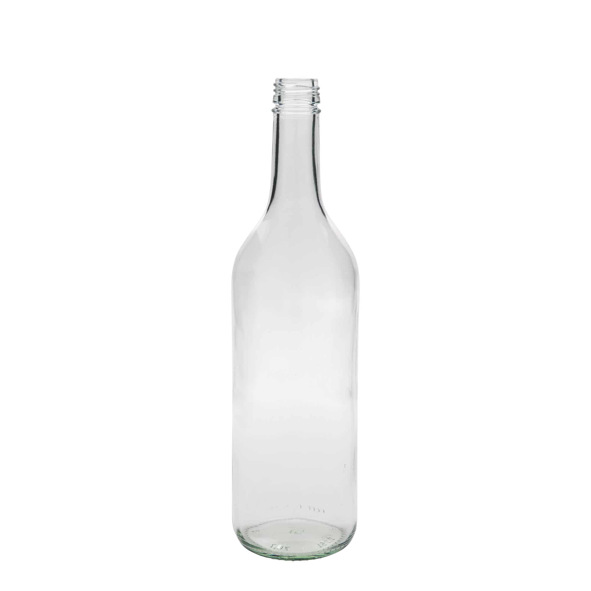 Botella de vidrio 'Bordeaux' de 750 ml, boca: PP 28