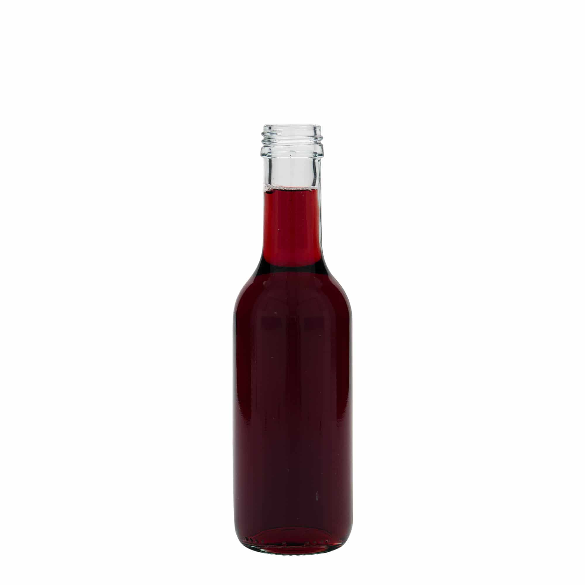 Botella de vidrio 'Bordeaux Airline' de 187 ml, boca: PP 28