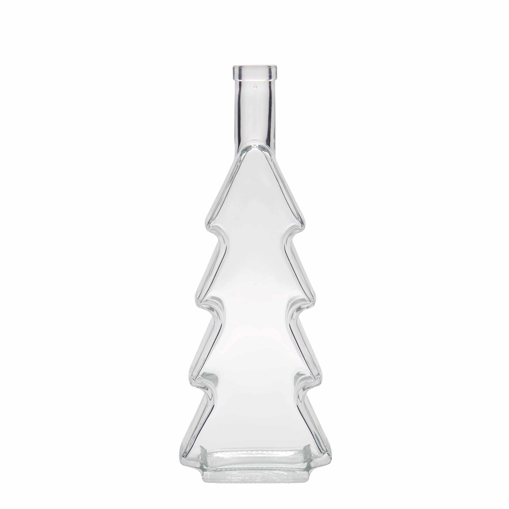 Botella de vidrio 'Árbol de Navidad' de 500 ml, boca: corcho
