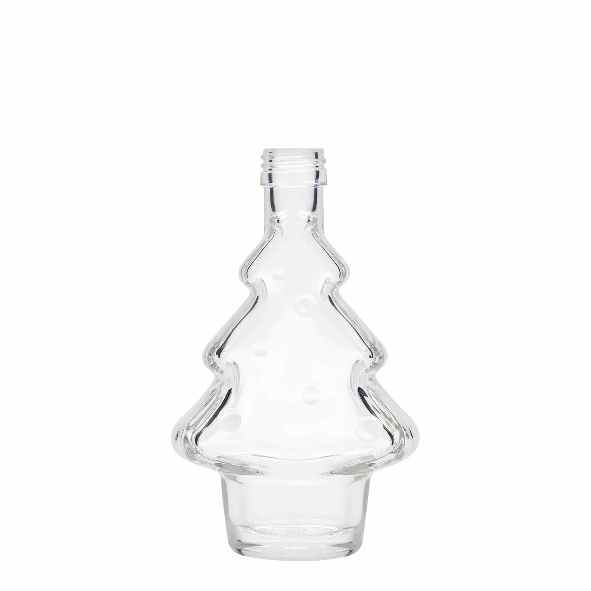Botella de vidrio 'Árbol de Navidad' de 200 ml, boca: PP 28