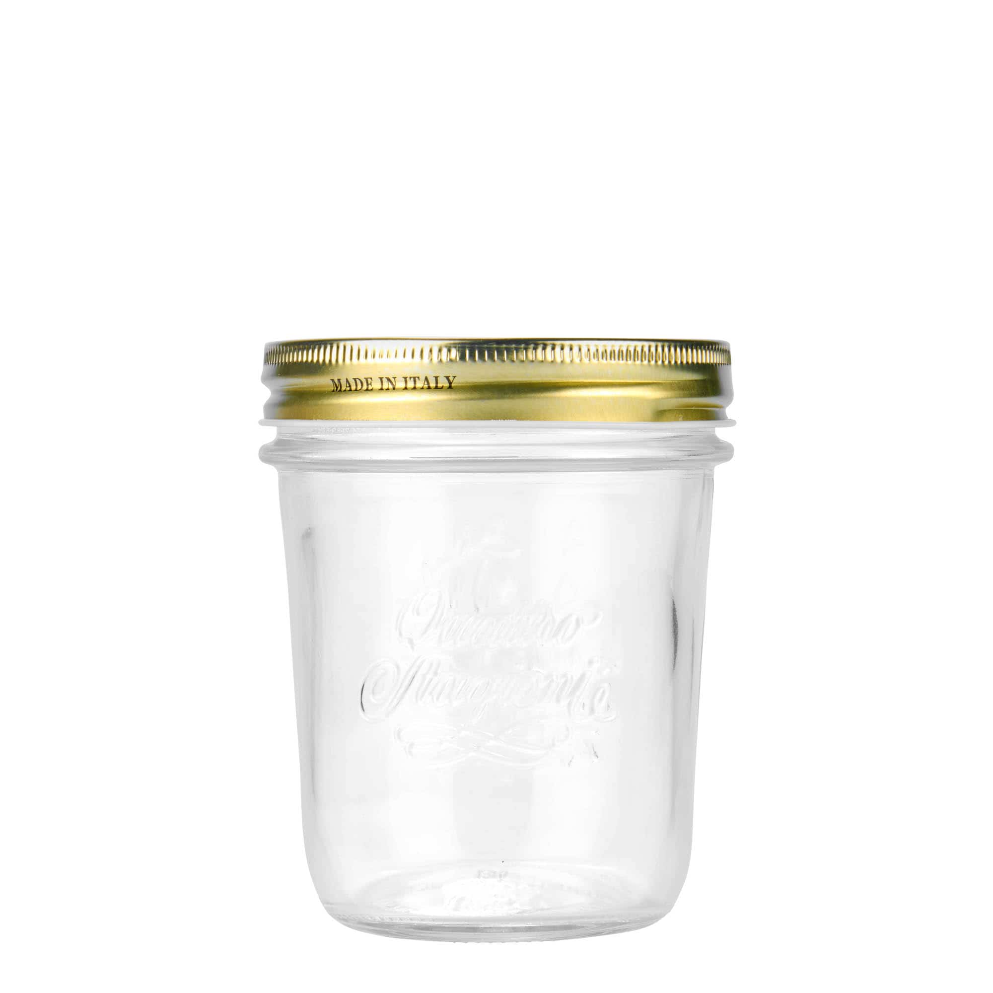 Tarro de vidrio cilíndrico 'Quattro Stagioni Terrina' de 320 ml, boca: tapón de rosca