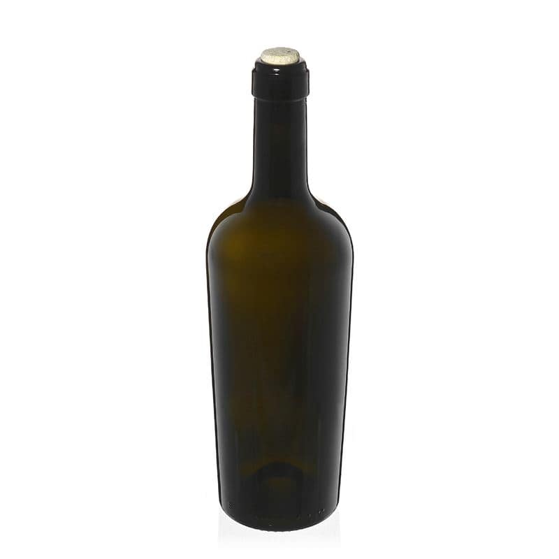 Botella de vino 'Imperiale' de 750 ml, verde antiguo, boca: corcho