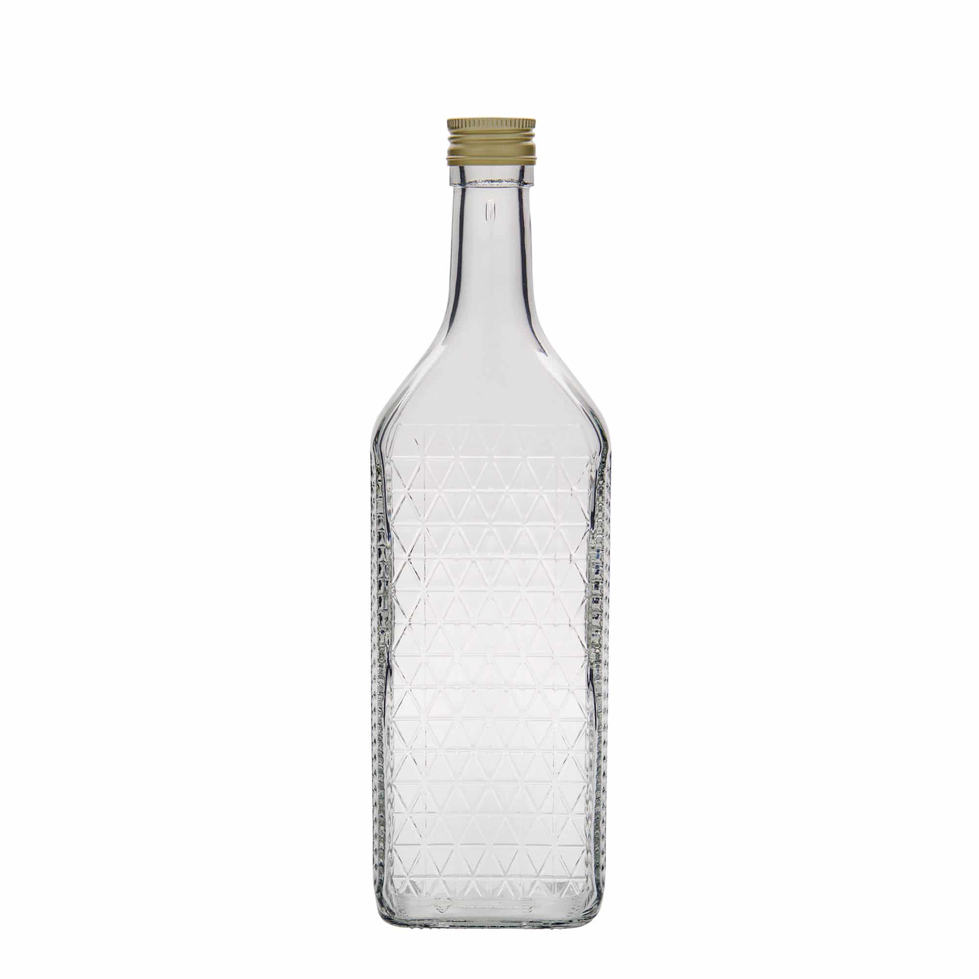 Botella de vidrio 'Caruso' de 700 ml, rectangular, boca: PP 31,5
