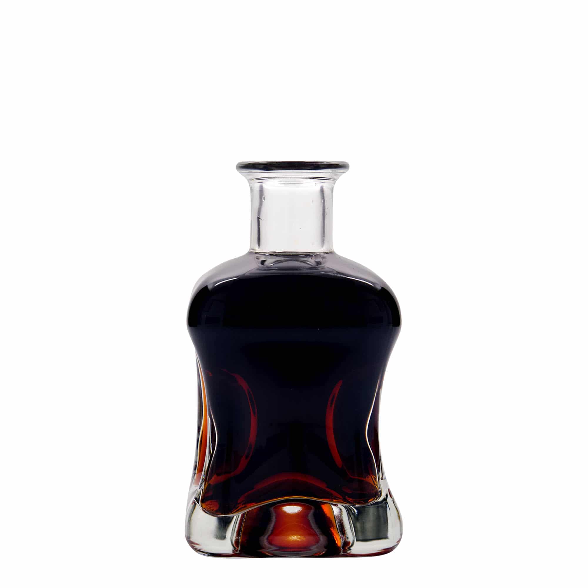 Botella de vidrio 'Dublin' de 350 ml, cuadrada, boca: corcho