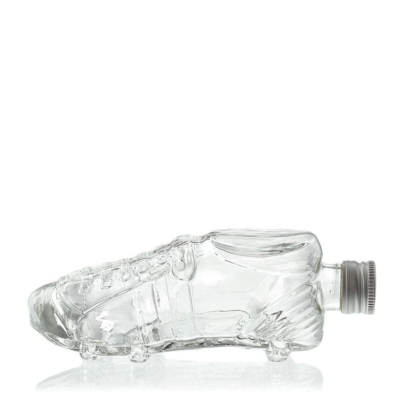 Botella de vidrio 'Bota de fútbol' de 200 ml, boca: PP 28