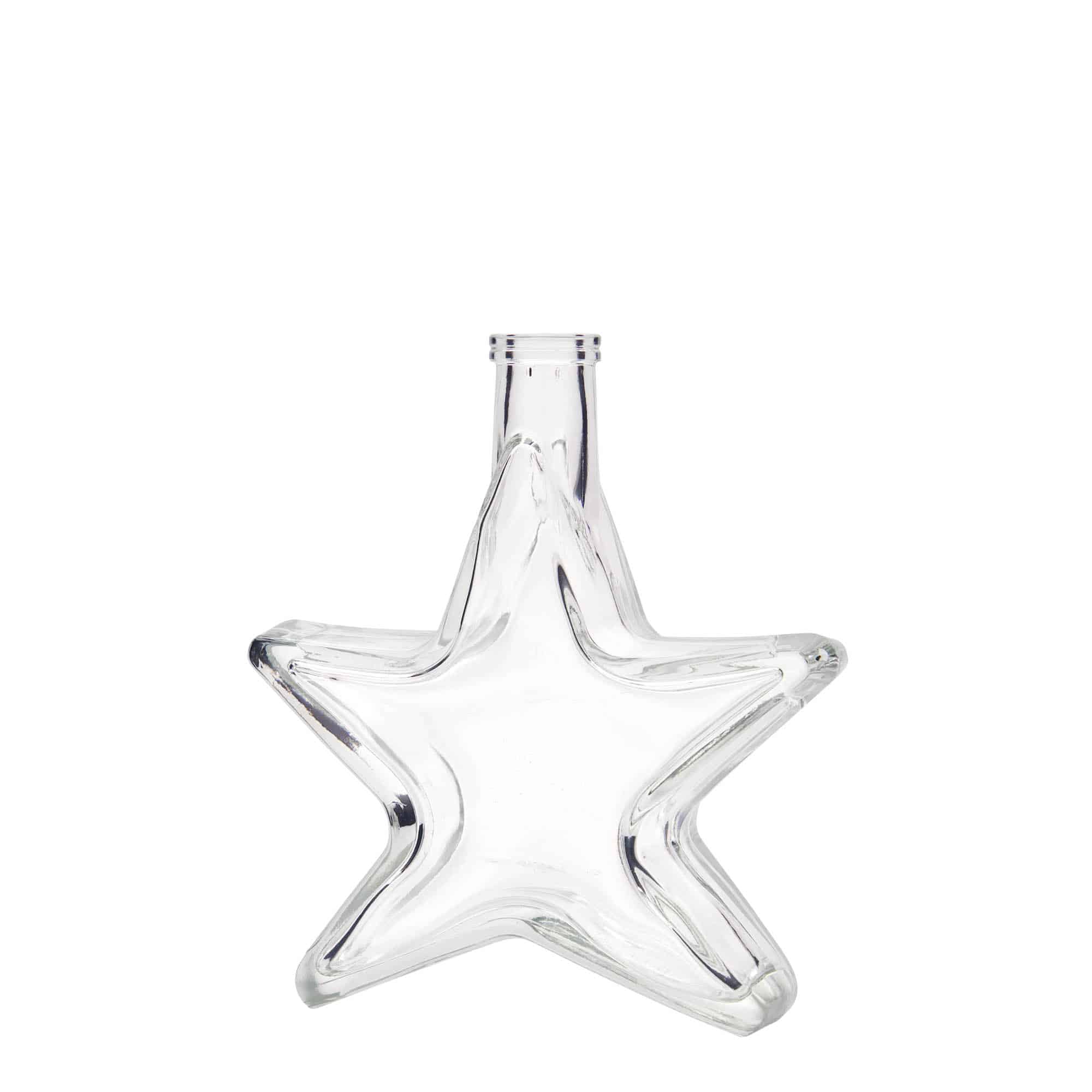 Botella de vidrio 'Estrella' de 200 ml, boca: corcho