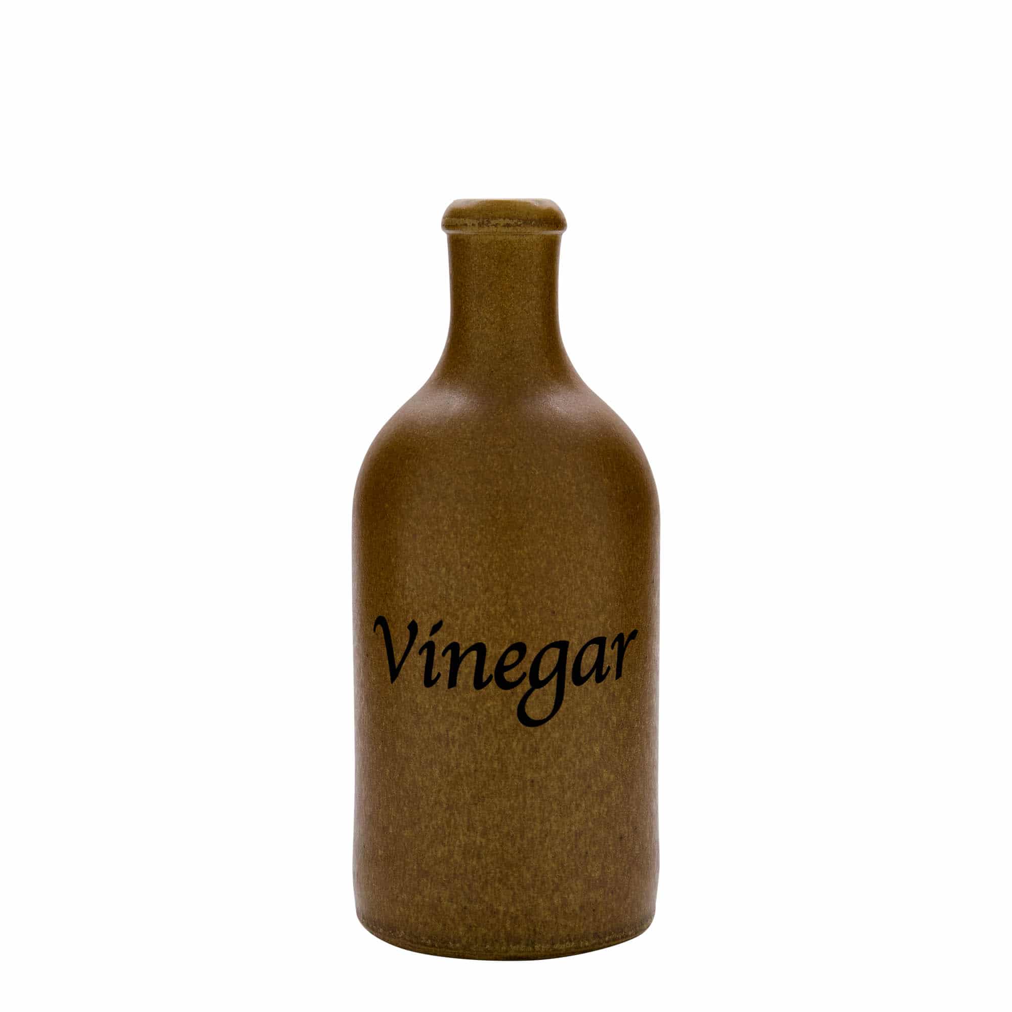 Jarra de barro de 500 ml, motivo: Vinegar, gres, marrón-cristal, boca: corcho