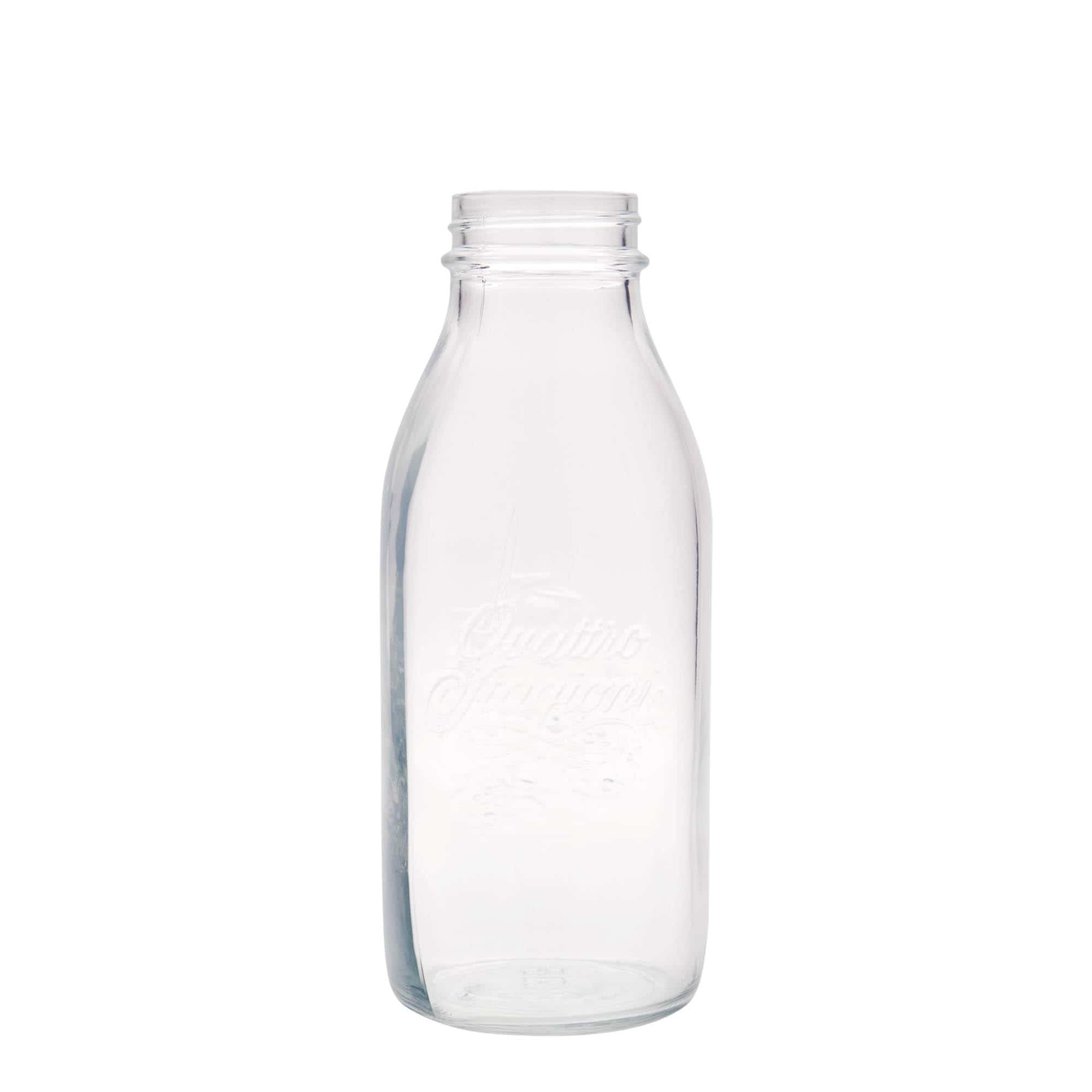 Botella de vidrio 'Quattro Stagioni' de 1000 ml, boca: tapón de rosca
