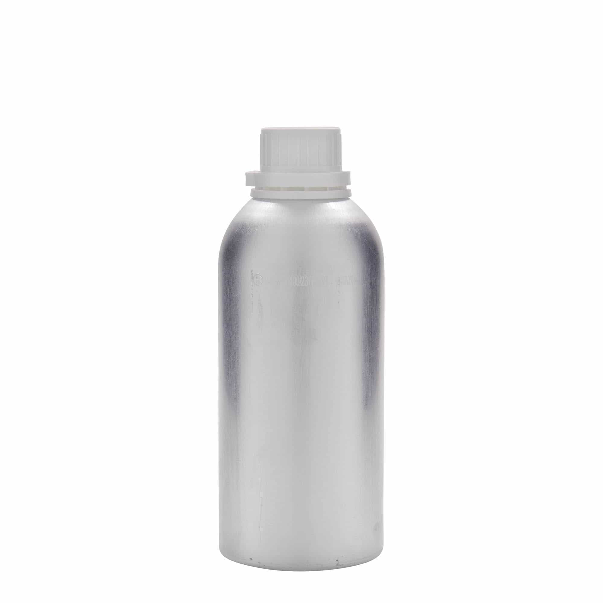 Botella de aluminio de 625 ml, metal, plateado, boca: DIN 32