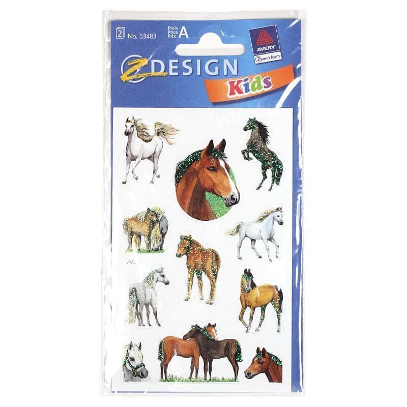 Pegatinas Zweckform 'Caballos', papel, multicolor