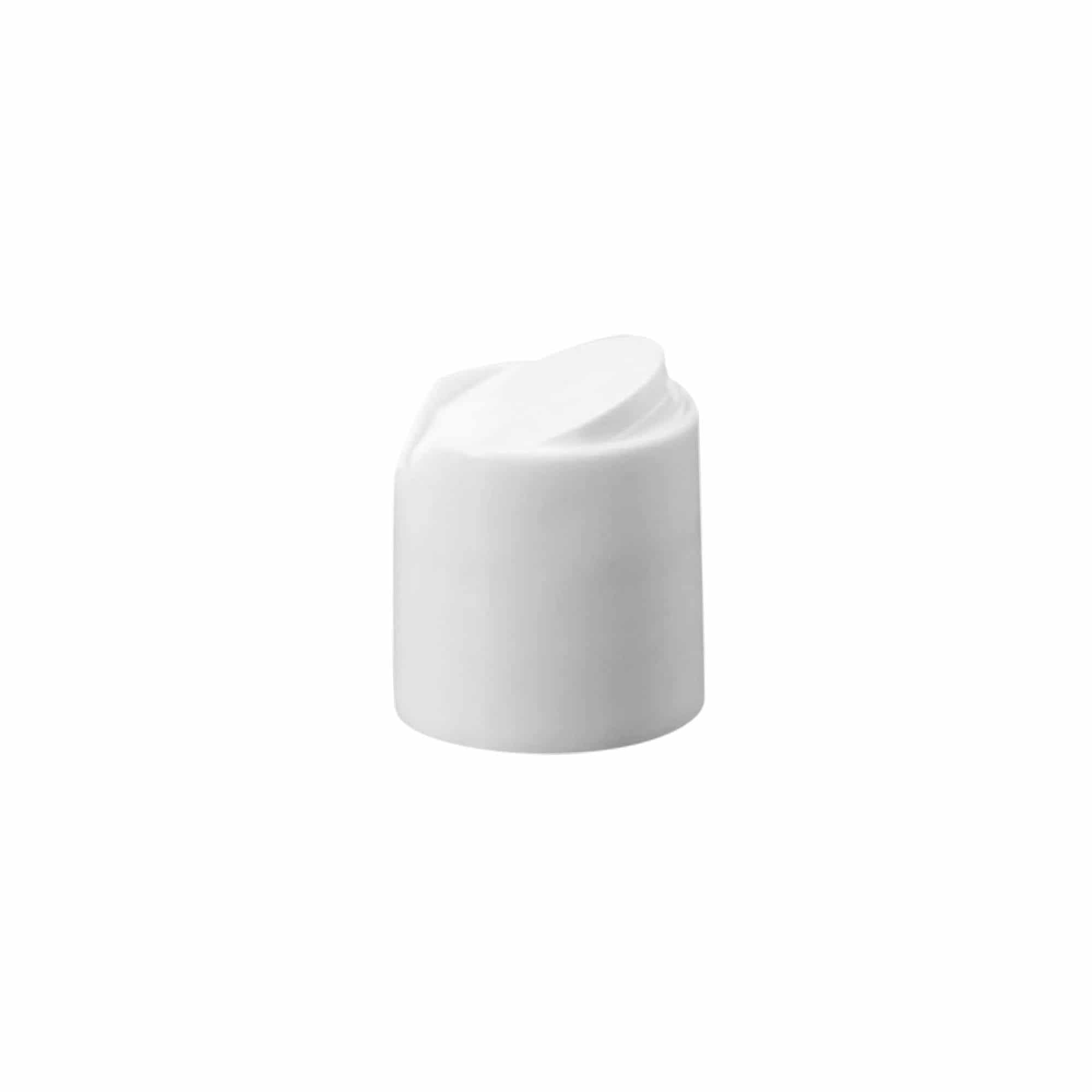 Tapón de rosca 'Disc Top', plástico de PP, blanco, para boca: GPI 20/410