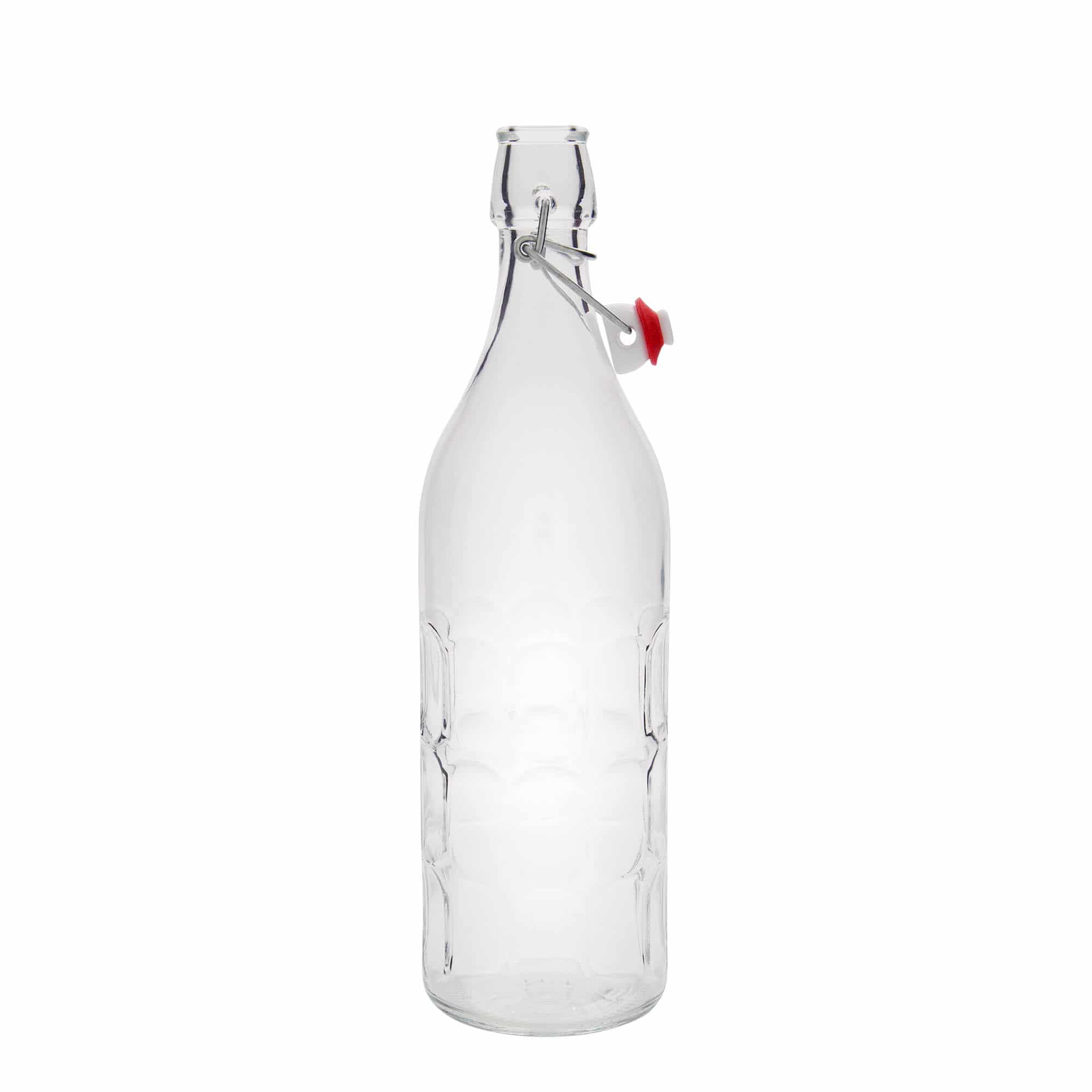 Botella de vidrio 'Moresca' de 1000 ml, boca: tapón mecánico